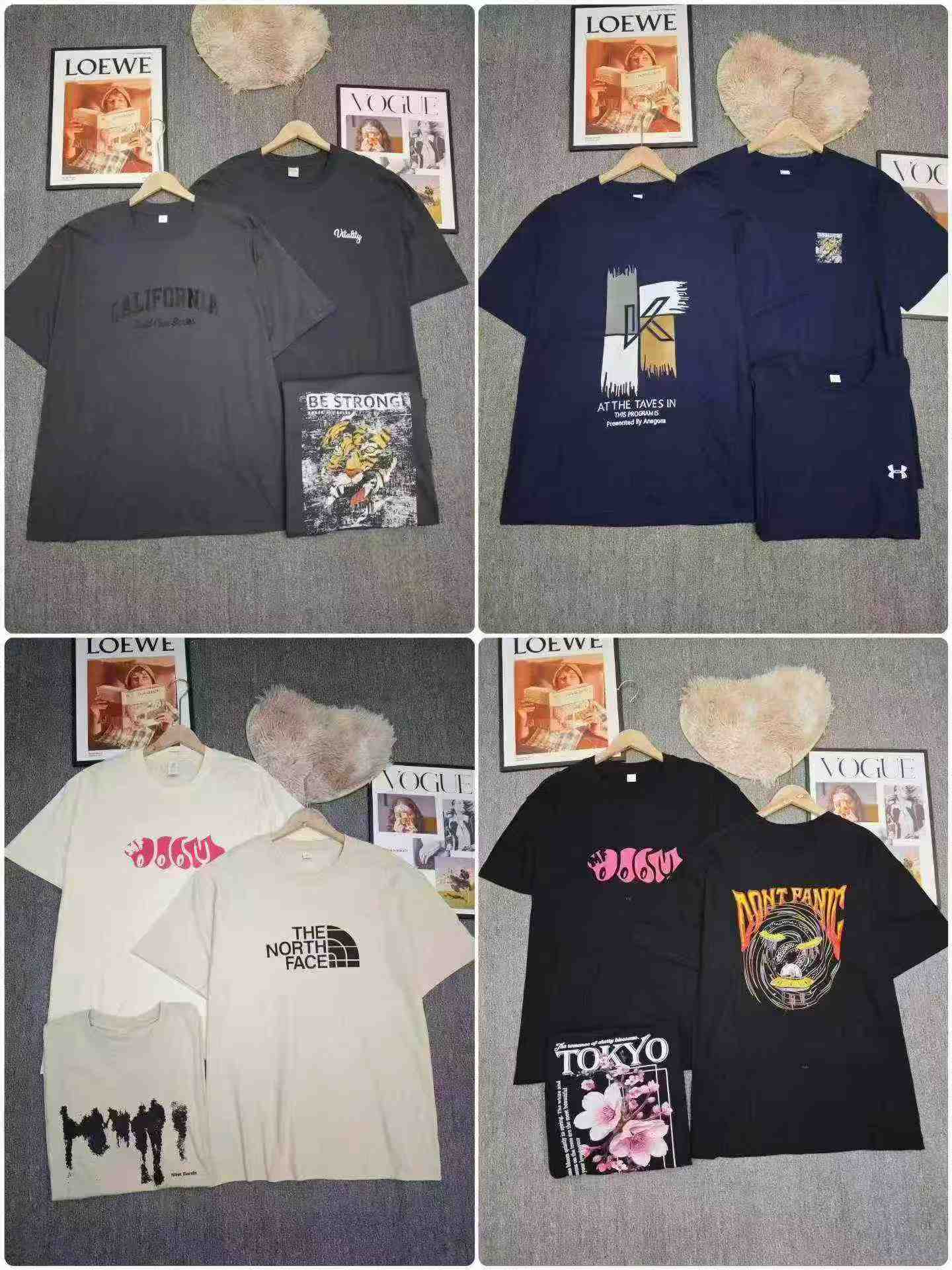 9000 Keping Baju-T Lelaki Oversized 100% Kapas Berat Tebal Jenama Trendi - Image 8