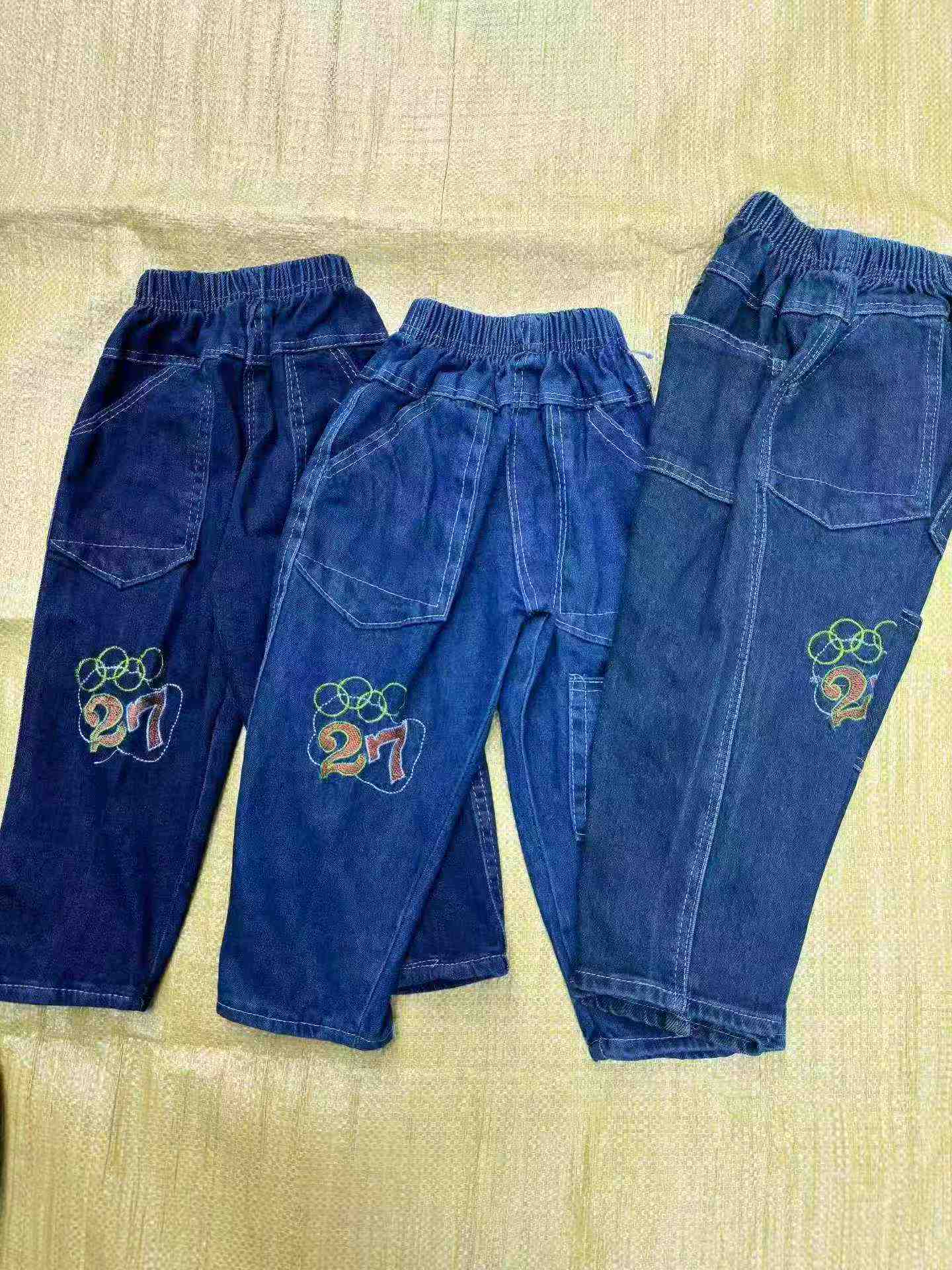 12000 Buah Celana Jeans Denim Lurus Longgar Berbordir Anak Musim Gugur - Image 3