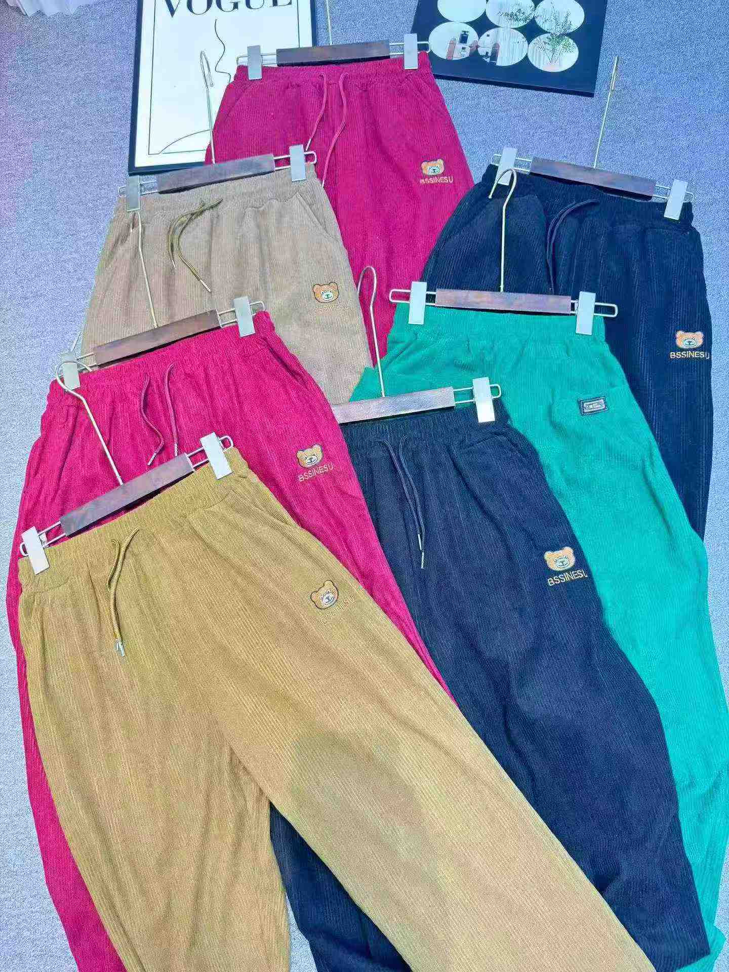 1266 Piezas Pantalones Rectos Casuales de Pana Chenilla para Mujer - Image 8