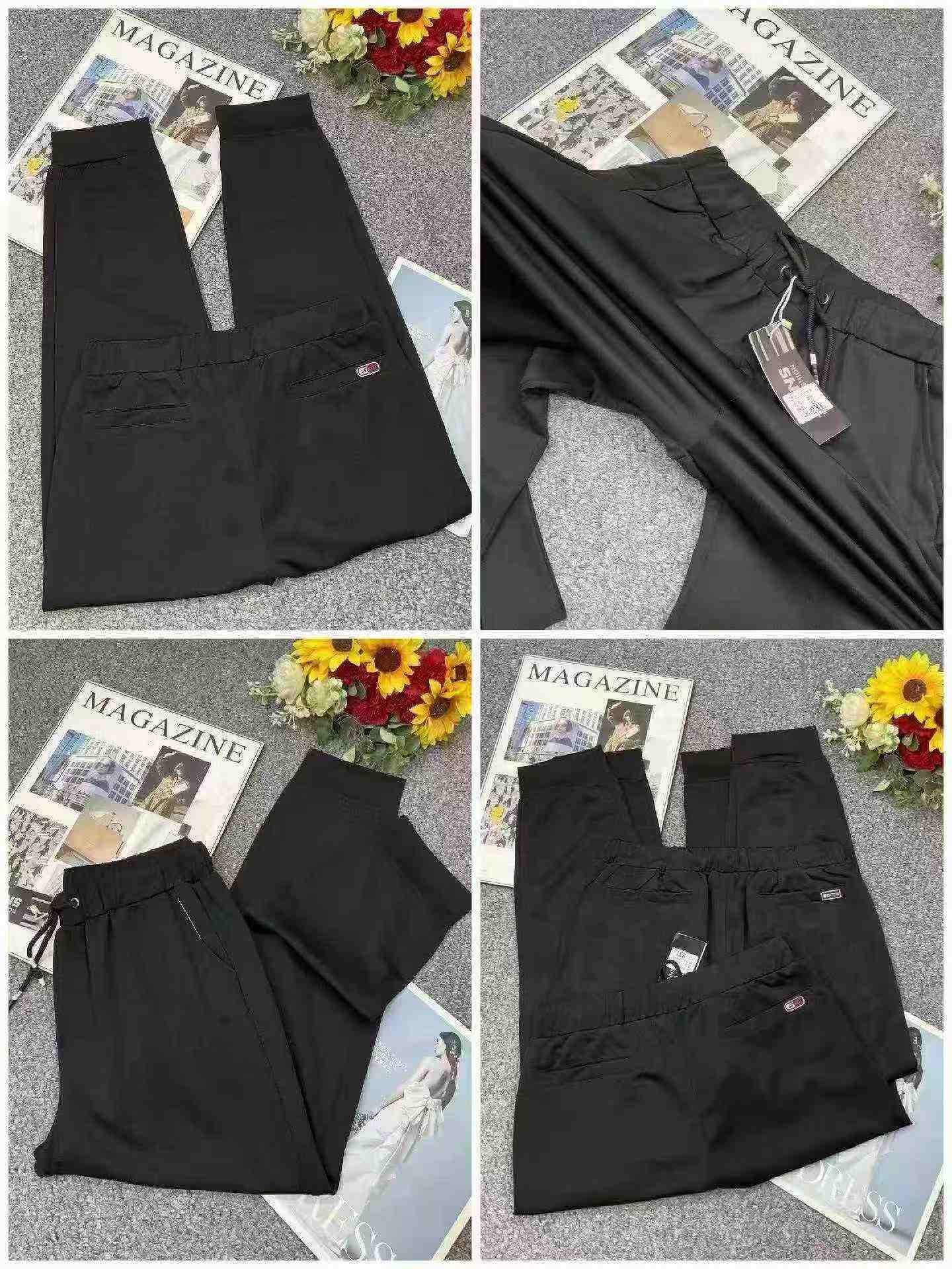 Celana Kasual Jogger Longgar Elastisitas Tinggi Pria Musim Semi Musim Panas, Sekitar 500 Potong - Image 7