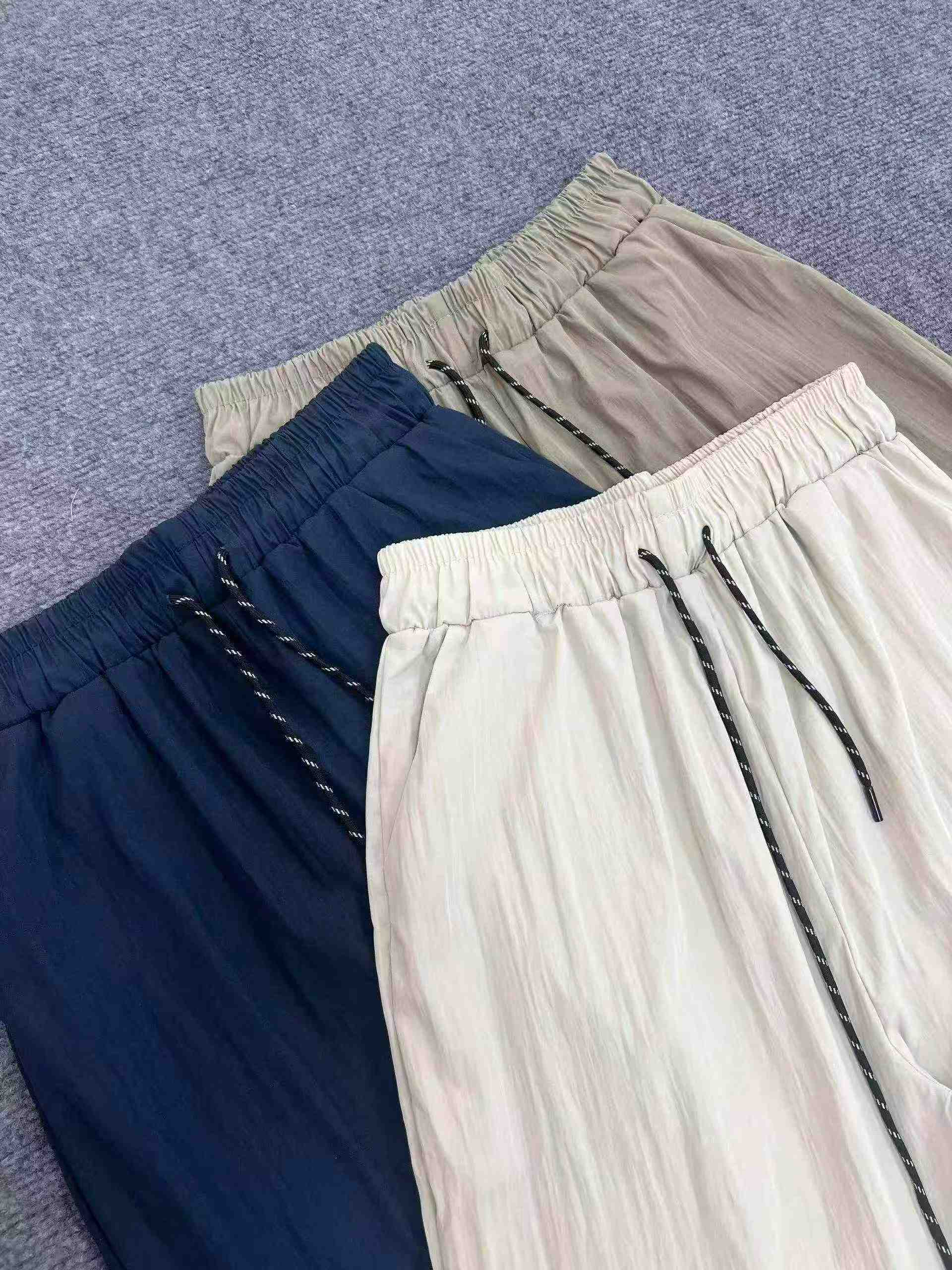 3200 pièces de pantalons unis de style coréen à taille haute, à jambes larges et à séchage rapide - Image 5