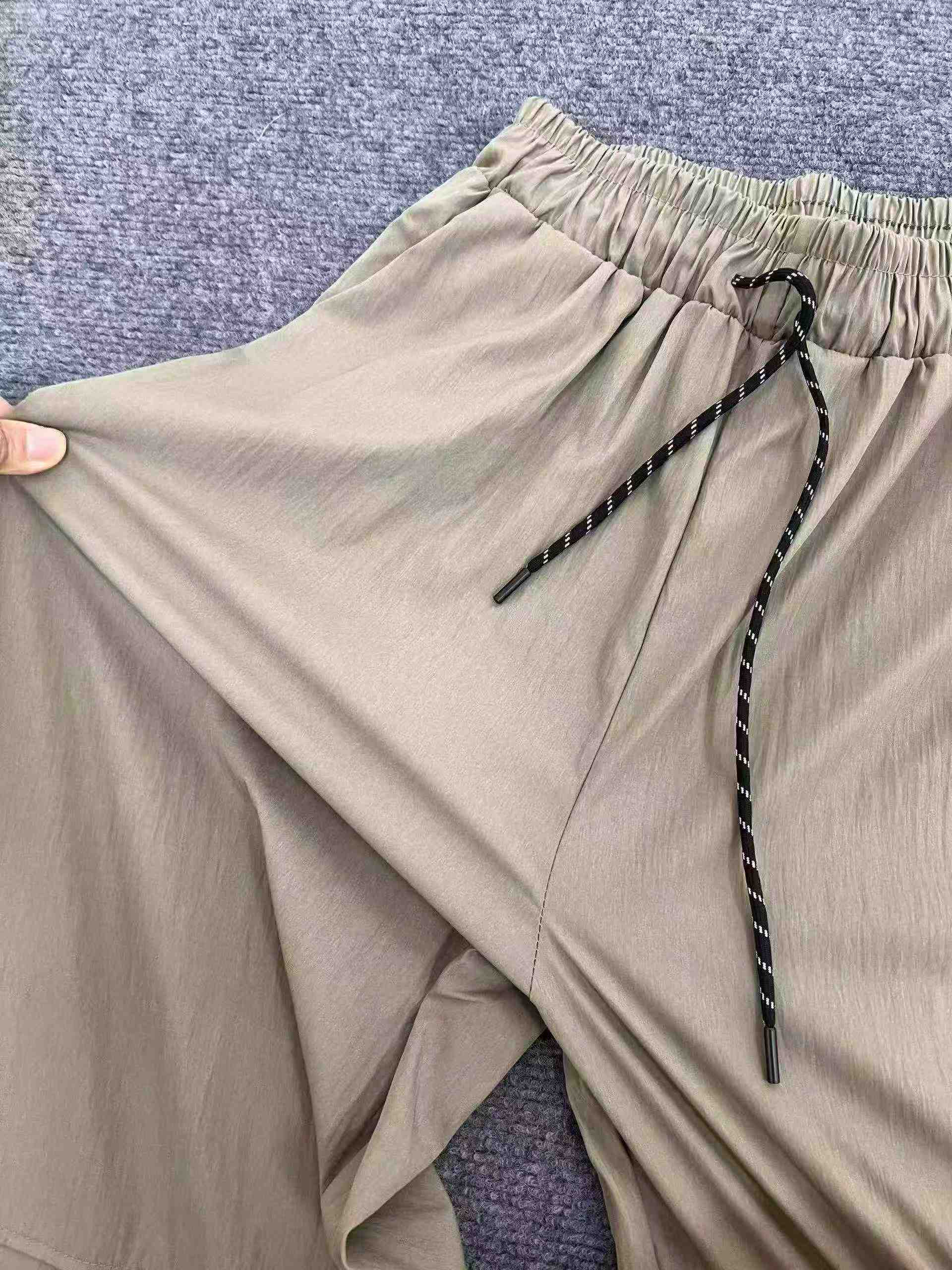 3200 pièces de pantalons unis de style coréen à taille haute, à jambes larges et à séchage rapide - Image 6