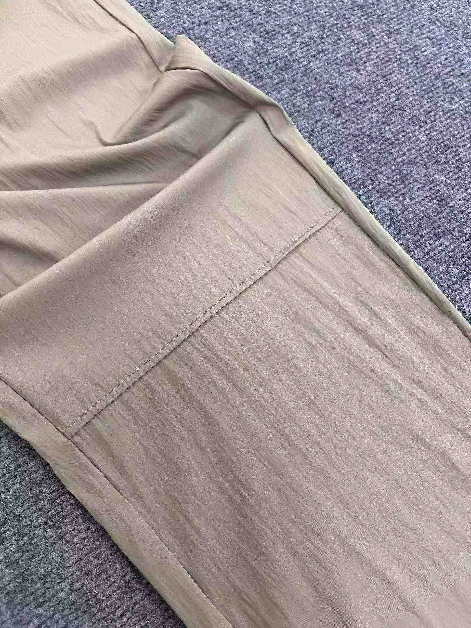 3200 pièces de pantalons unis de style coréen à taille haute, à jambes larges et à séchage rapide - Image 9