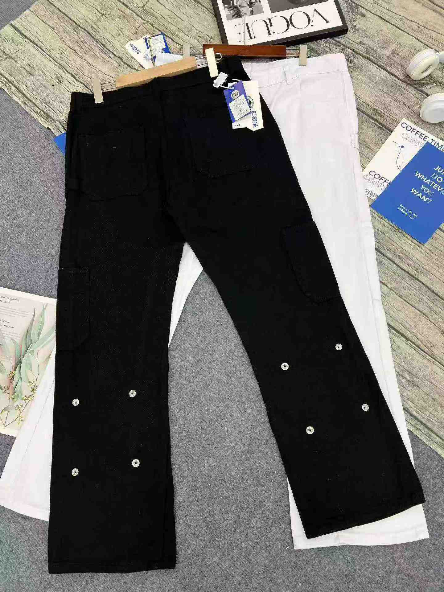Jeans droits amples à coupe micro-évasée pour hommes, ambiance style High Street américain, 320 pièces - Image 7