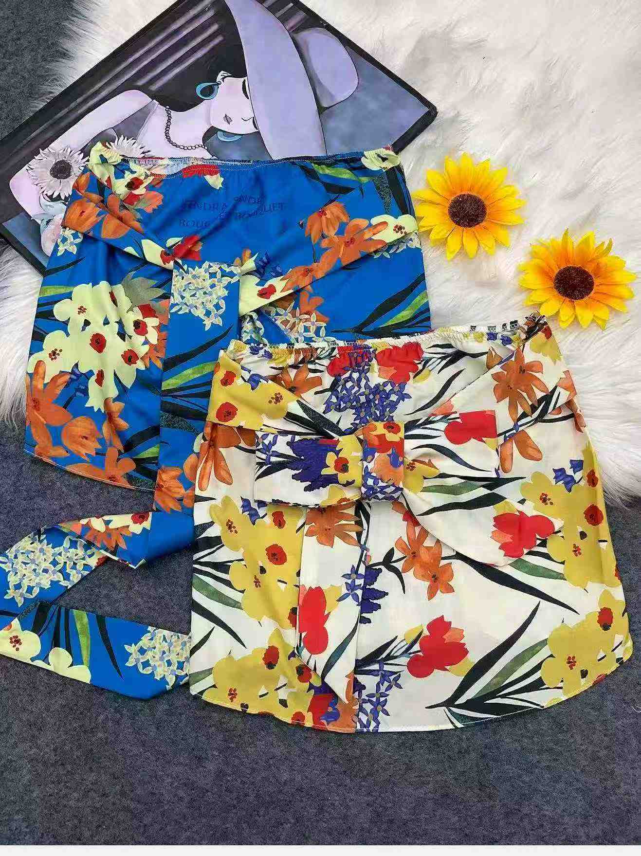 Camisole bandeau florale sexy d'été à bretelles, taille unique, 567 pièces, emballage individuel - Image 2