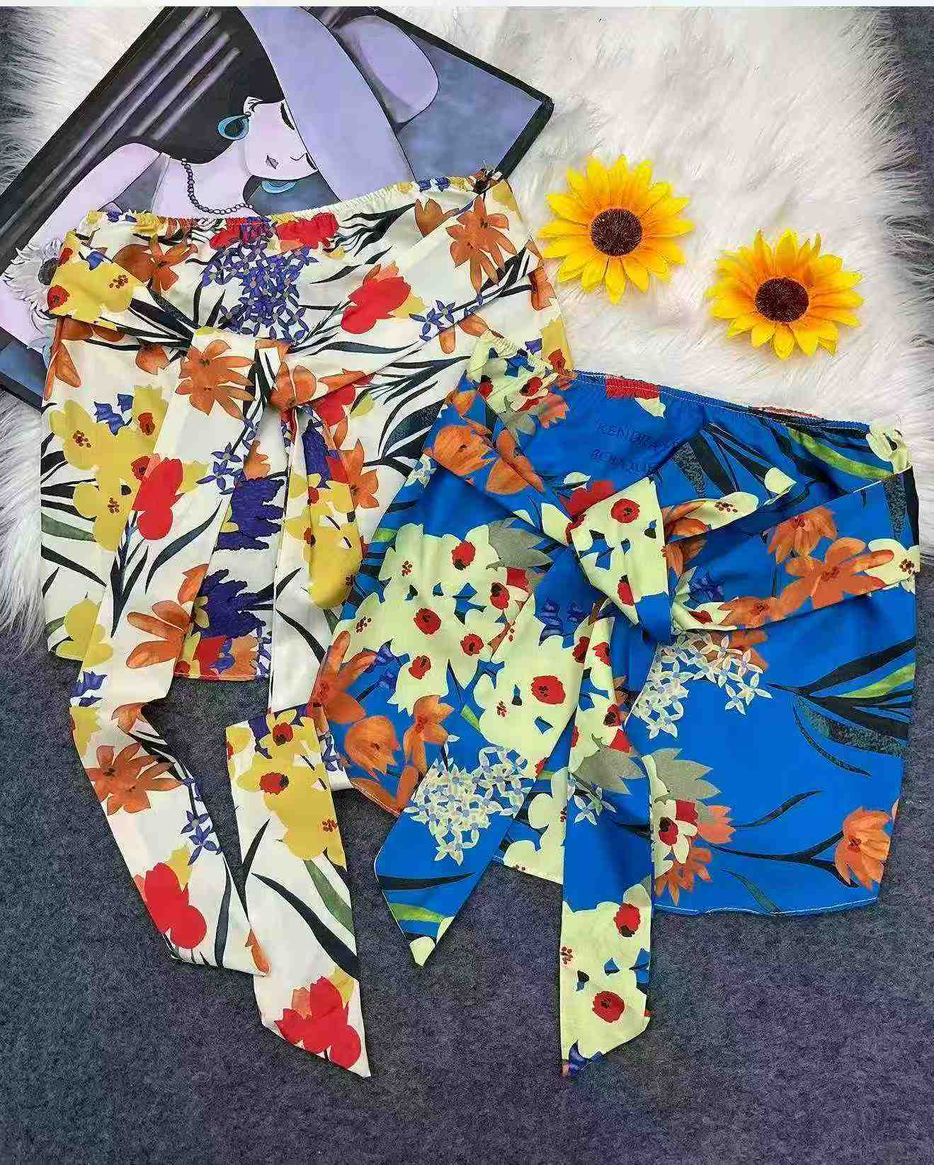 Camisole bandeau florale sexy d'été à bretelles, taille unique, 567 pièces, emballage individuel - Image 3