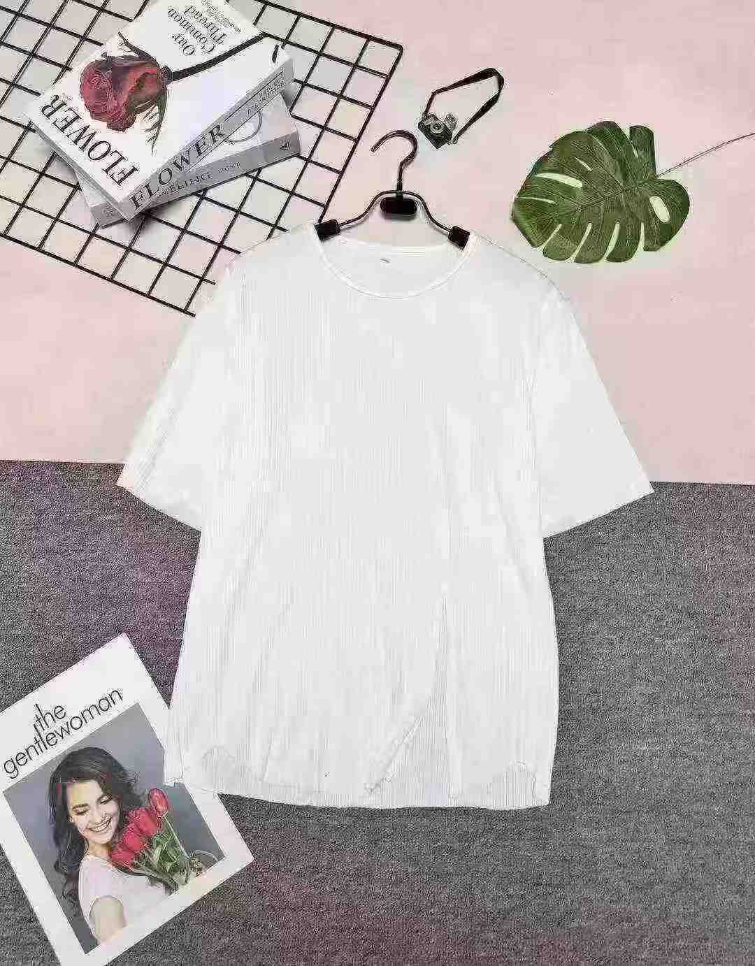 252 Pièces T-shirts à manches courtes côtelés en soie glacée - Image 6
