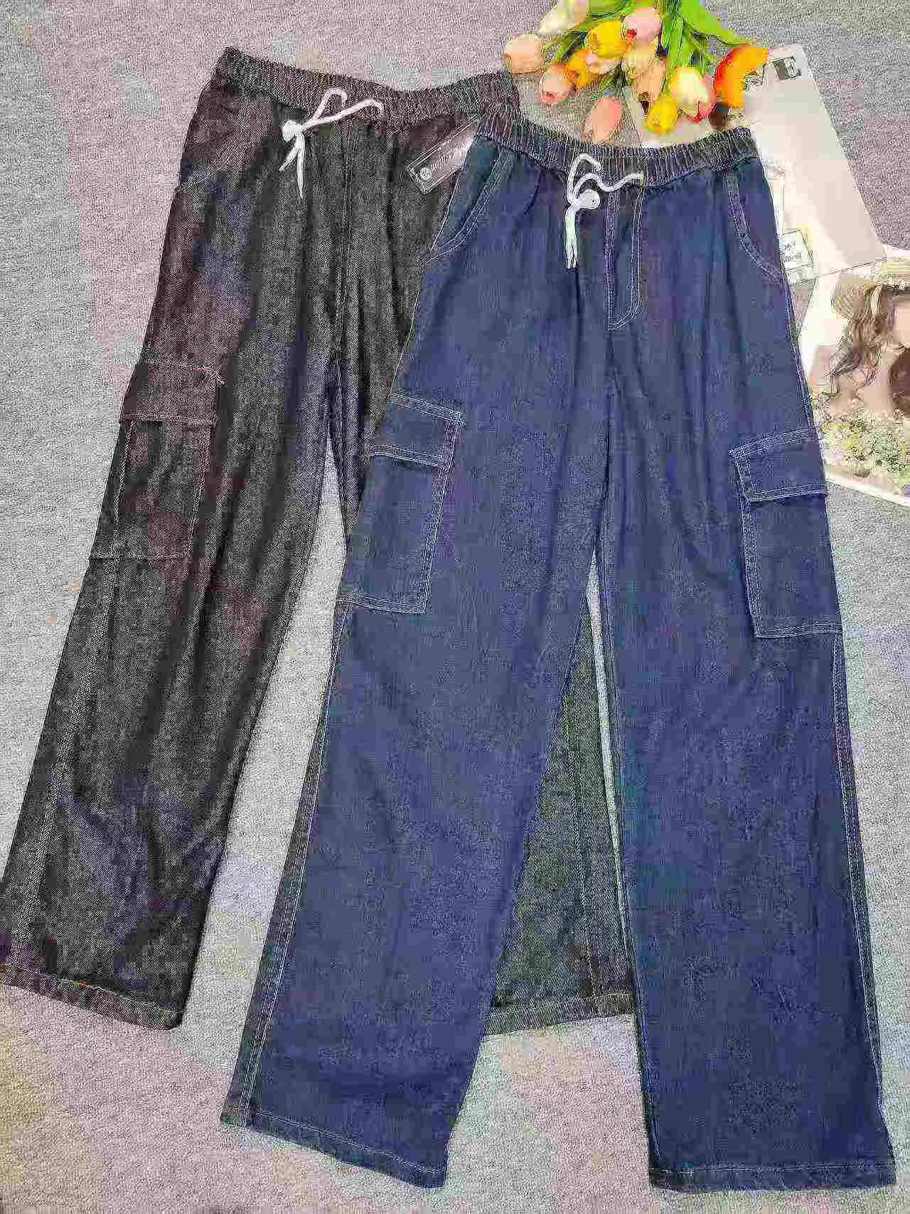 2650 Pieces Denim Cargo Jeans Individual Packing S-2XL - Image 3