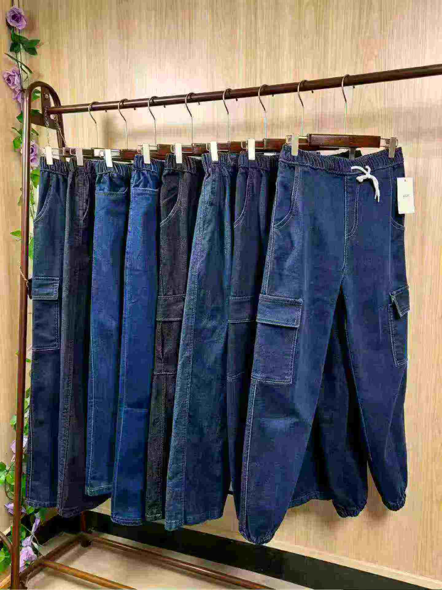 2650 Pieces Denim Cargo Jeans Individual Packing S-2XL - Image 8