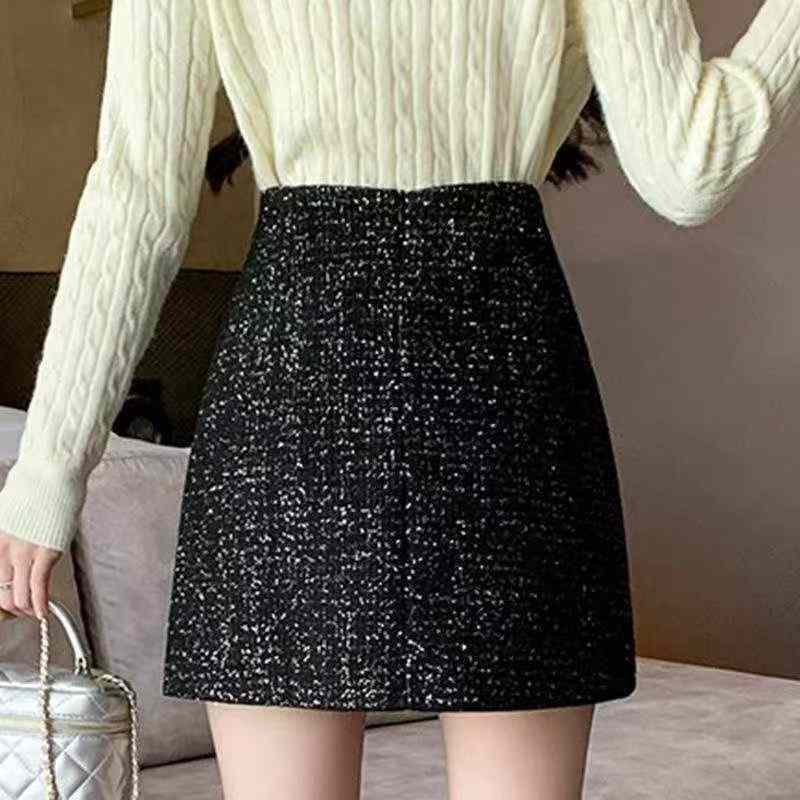 Rok Pendek Tweed Wanita Baru Musim Gugur-Dingin 4000 Pcs - Image 5