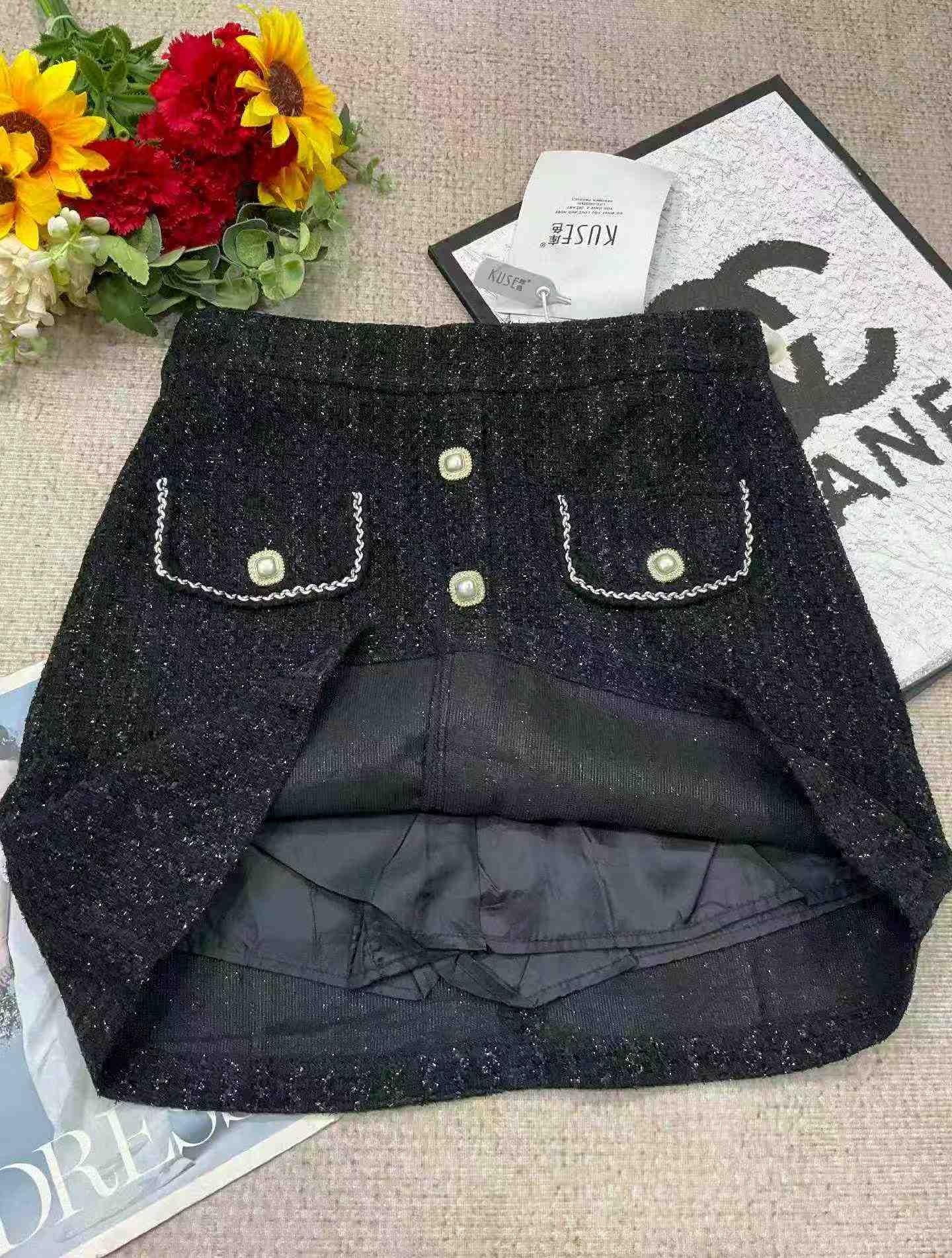Rok Pendek Tweed Wanita Baru Musim Gugur-Dingin 4000 Pcs - Image 8