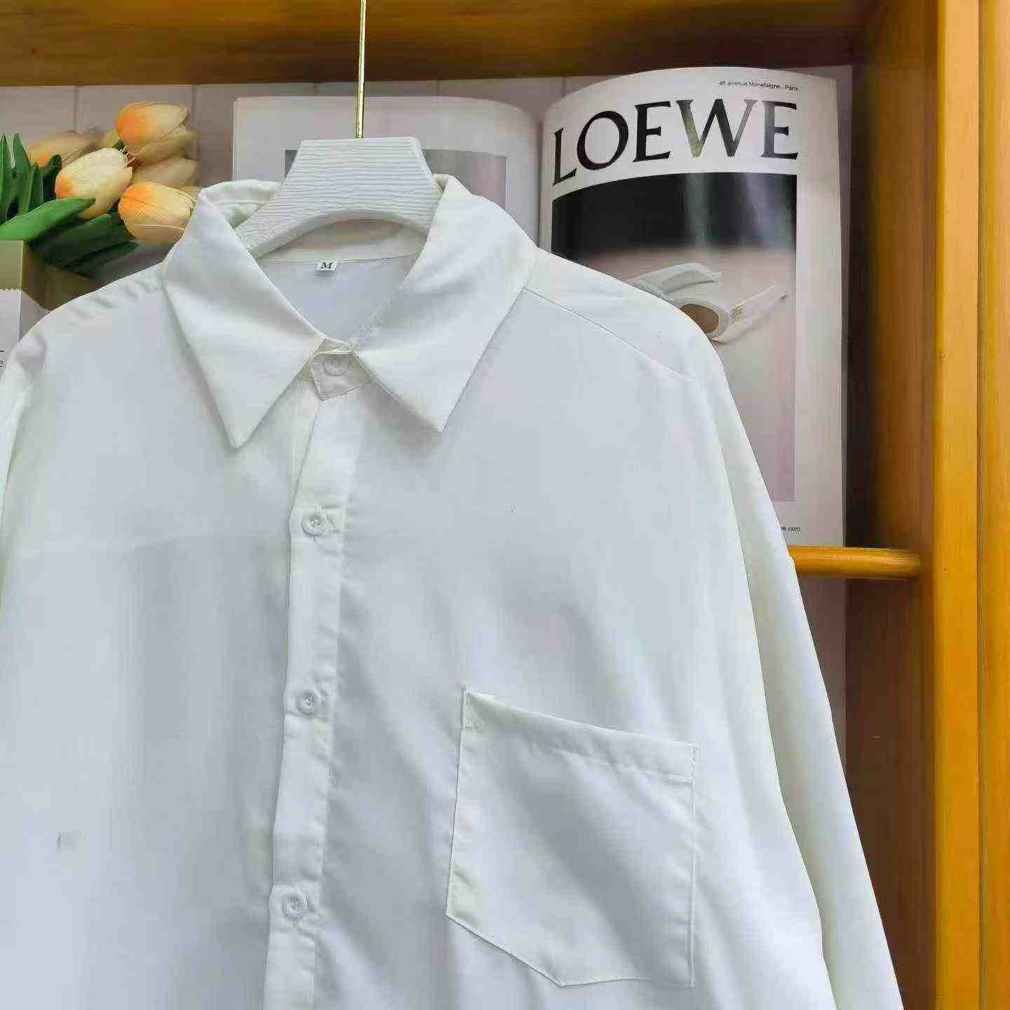 Blus Lengan Panjang Longgar Wanita Gaya Santai Malas Baru, Sekitar 200 Potong - Image 5