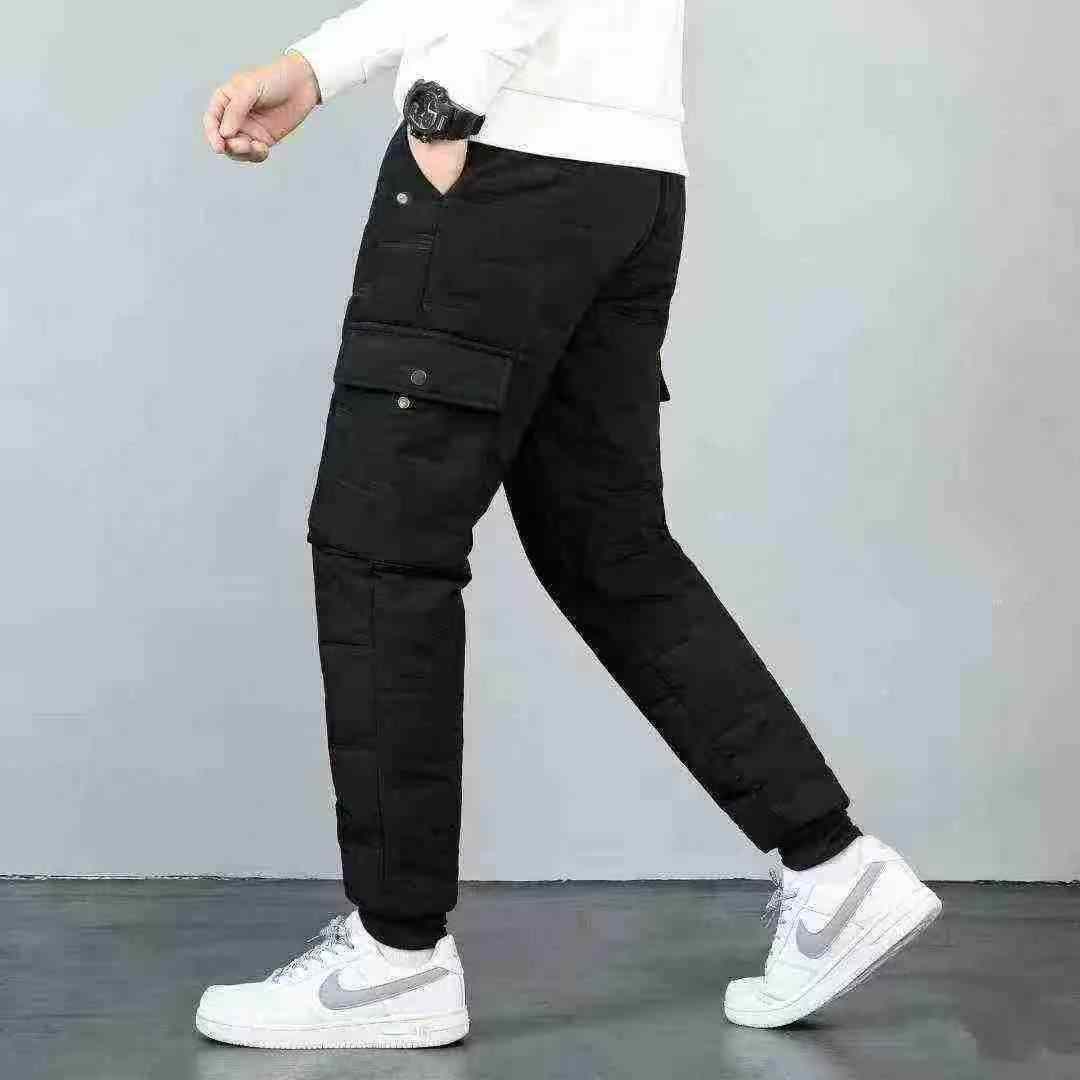 790 Peças Calças de Moletom Jogger Cargo Masculinas de Marca Tendência, Espessuradas em Fleece e à Prova de Vento, Tamanhos XL-4XL - Image 3