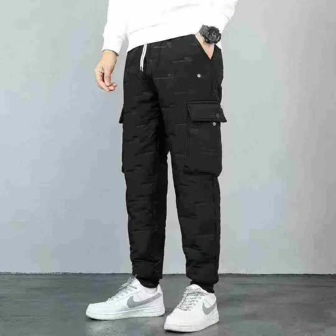 790 Peças Calças de Moletom Jogger Cargo Masculinas de Marca Tendência, Espessuradas em Fleece e à Prova de Vento, Tamanhos XL-4XL - Image 5