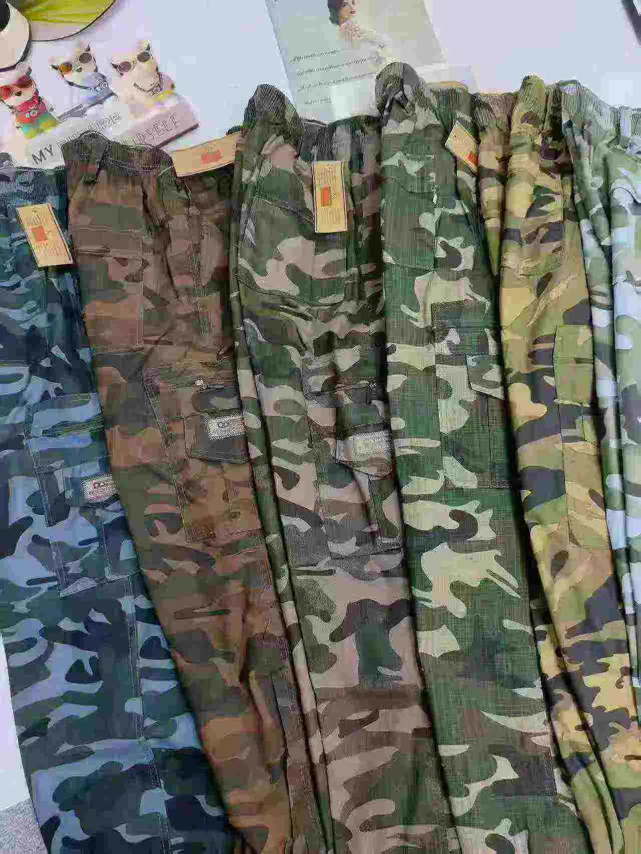 2688 ٹکڑے مردانہ کیموفلاج کارگو ڈھیلے رجحان ساز جوگر پینٹس سائز XL سے 3XL - Image 3