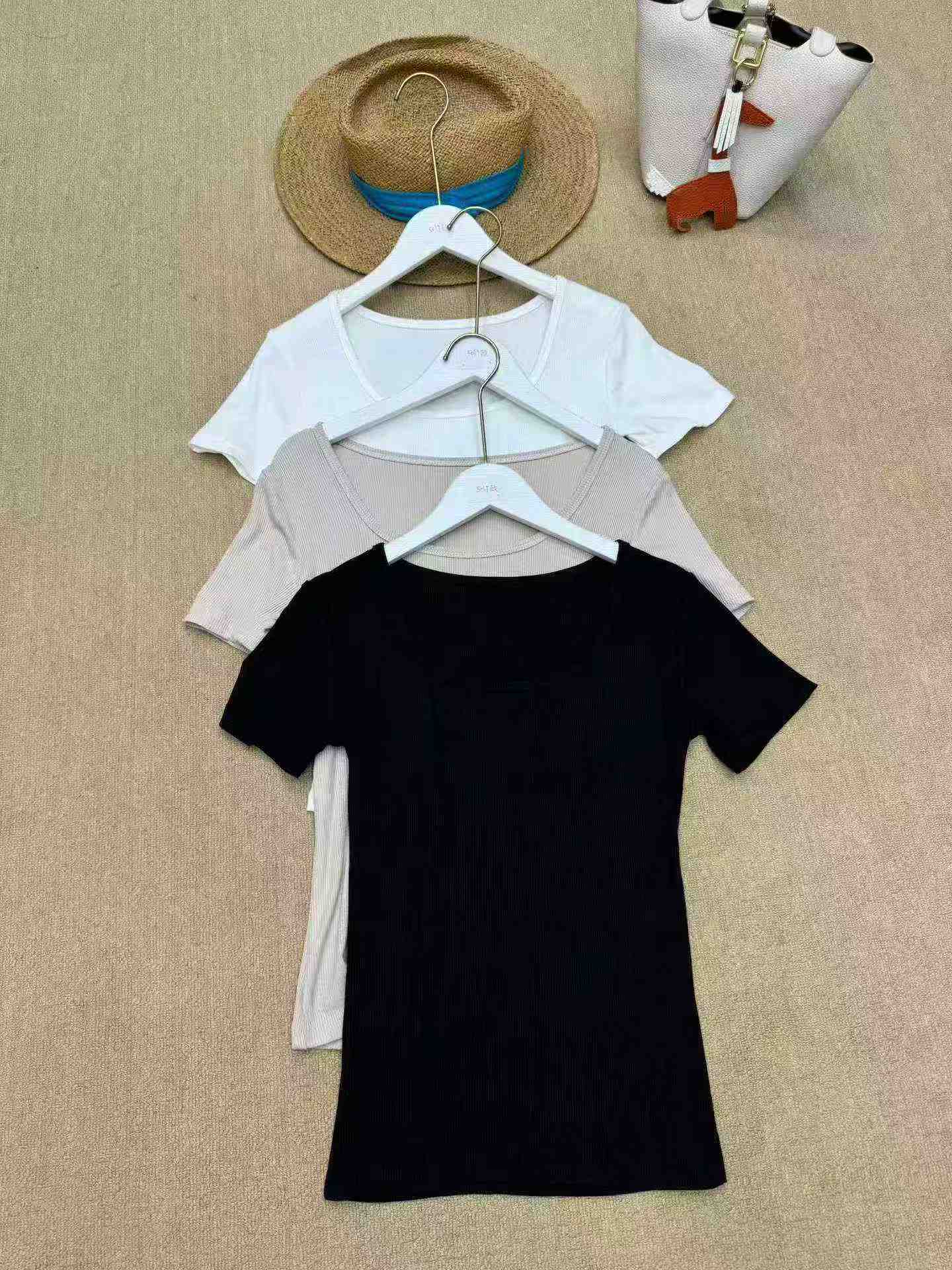 456 Pièces T-shirt slim à manches courtes en coton, nouveau style coréen 2026 - Image 8