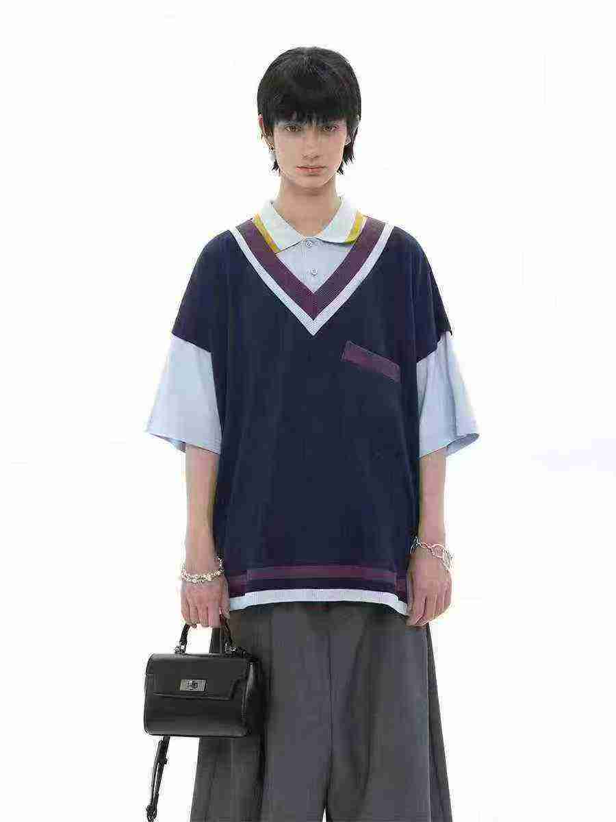 Camiseta de manga curta plus size, novidade de verão de estilo neutro, de corte solto no estilo de Hong Kong, 453 peças - Image 5
