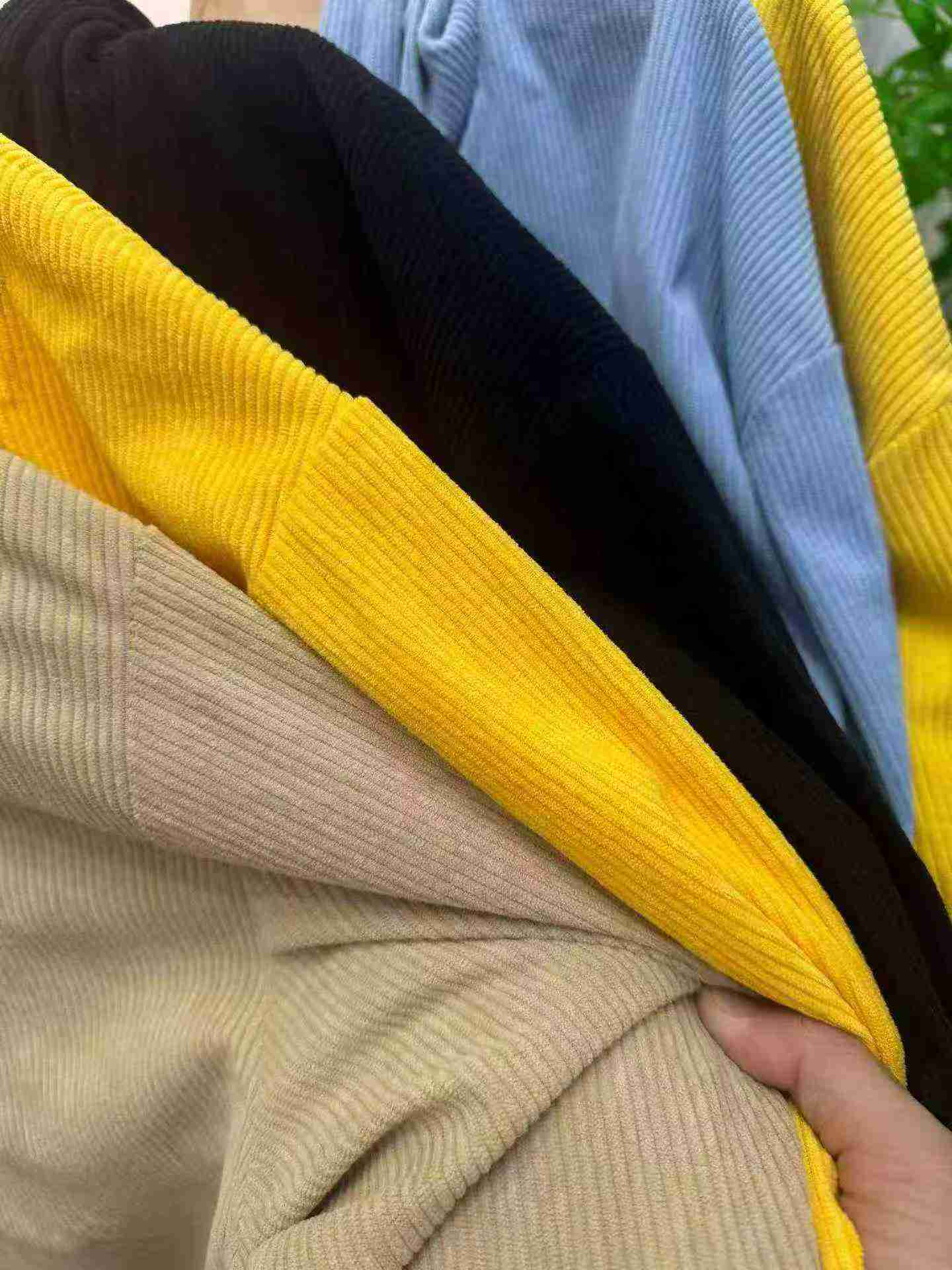 389 Piezas de Chaqueta Sudadera Holgada de Pana con Capucha para Hombre de Estilo Pareja - Image 9