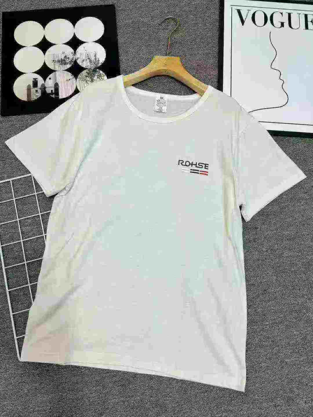 Summer Men's 100% Cotton Short Sleeve T-shirts, About 300 Pieces - Image 2
