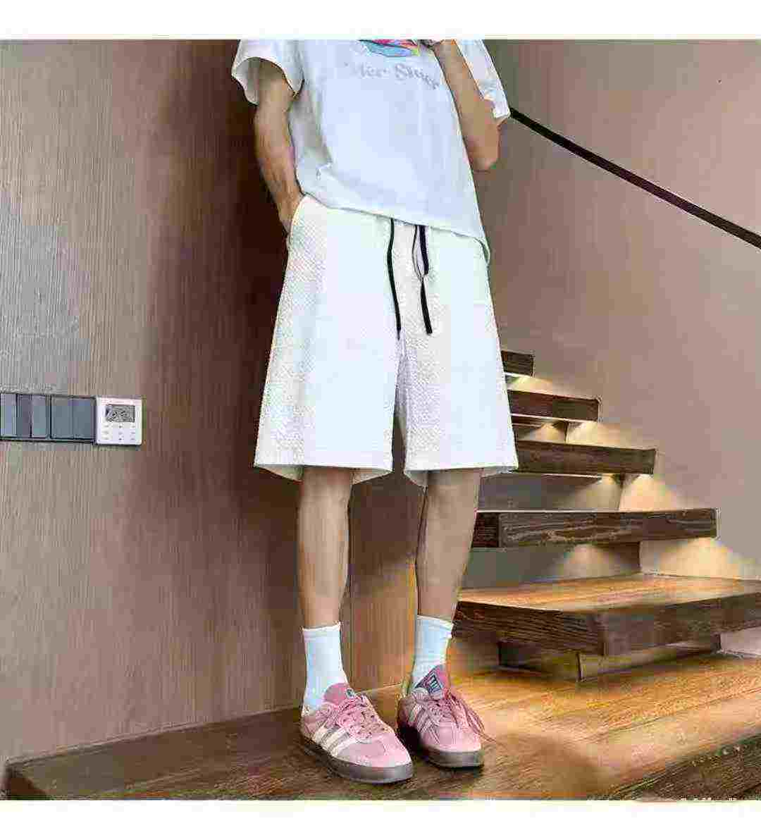 Men's Wrinkled Seersucker Loose Casual Summer Shorts 605PCS - Image 3