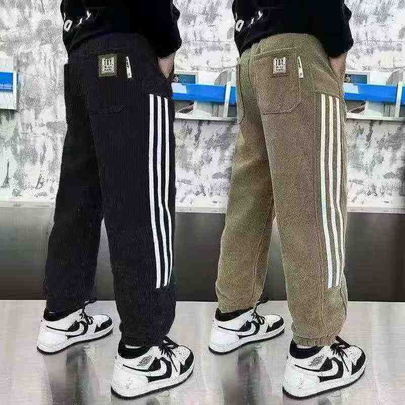 871 pièces de pantalons de jogging décontractés en velours côtelé pour garçons, adaptés au printemps et à l'automne - Image 6