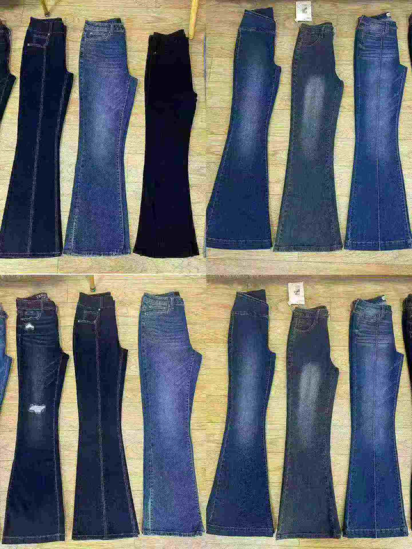 Borong 2665 Helai Seluar Jeans Wanita Pinggang Tinggi Regang Kembang - Image 4