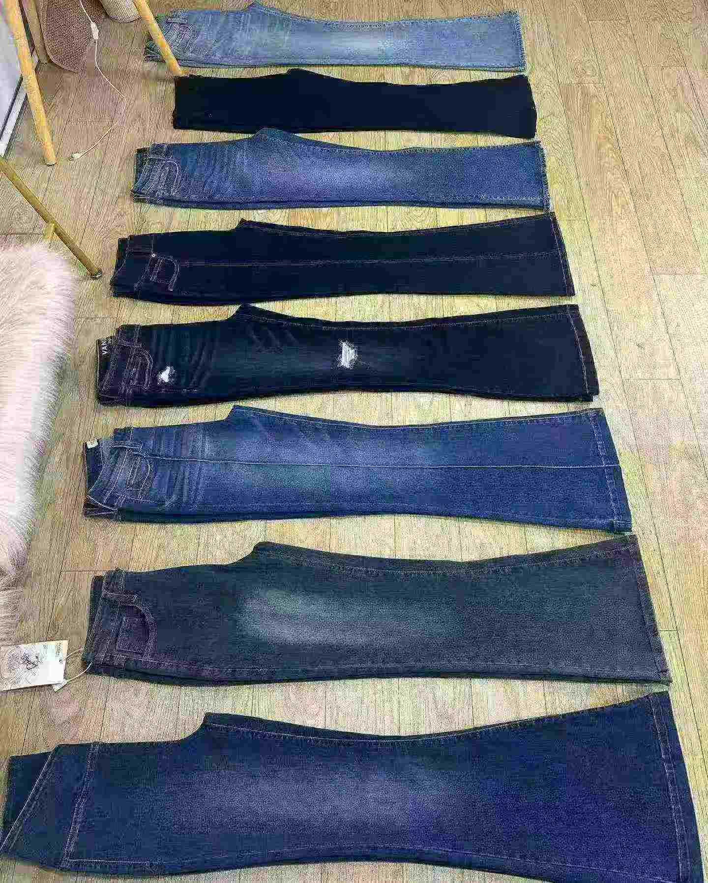 Borong 2665 Helai Seluar Jeans Wanita Pinggang Tinggi Regang Kembang - Image 5