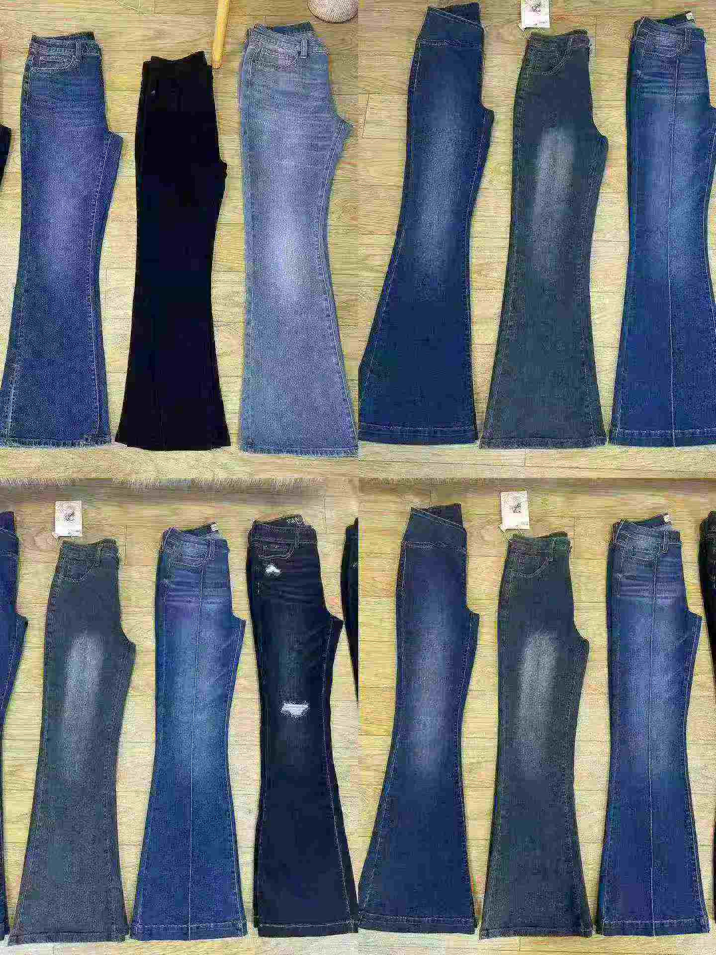 Borong 2665 Helai Seluar Jeans Wanita Pinggang Tinggi Regang Kembang - Image 6