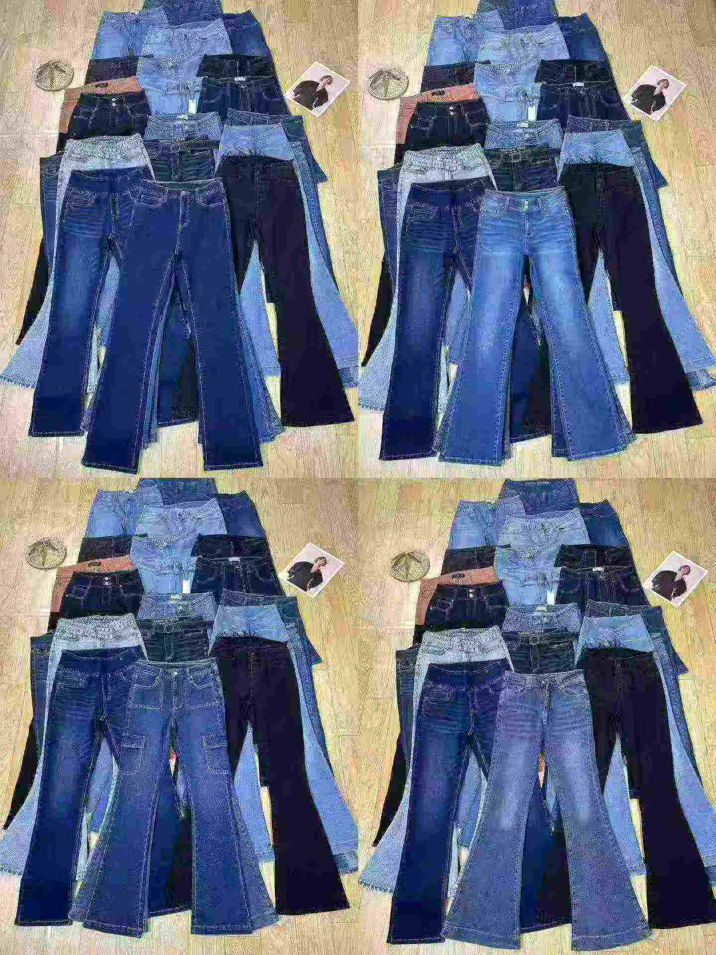 Borong 2665 Helai Seluar Jeans Wanita Pinggang Tinggi Regang Kembang - Image 7