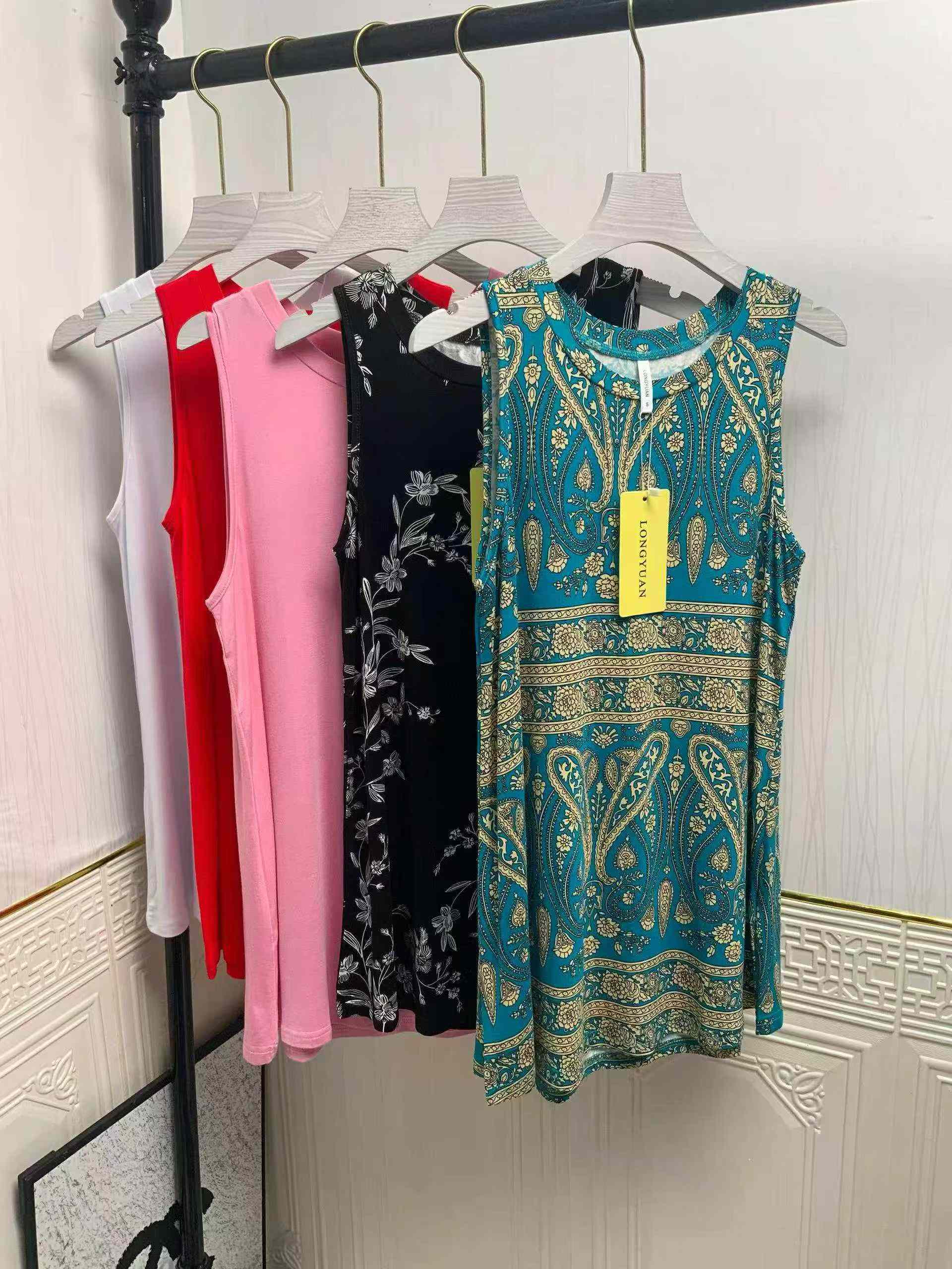 European American Plus Size Women's Modal Cotton Tank Tops 443pcs, S~2XL - Image 2