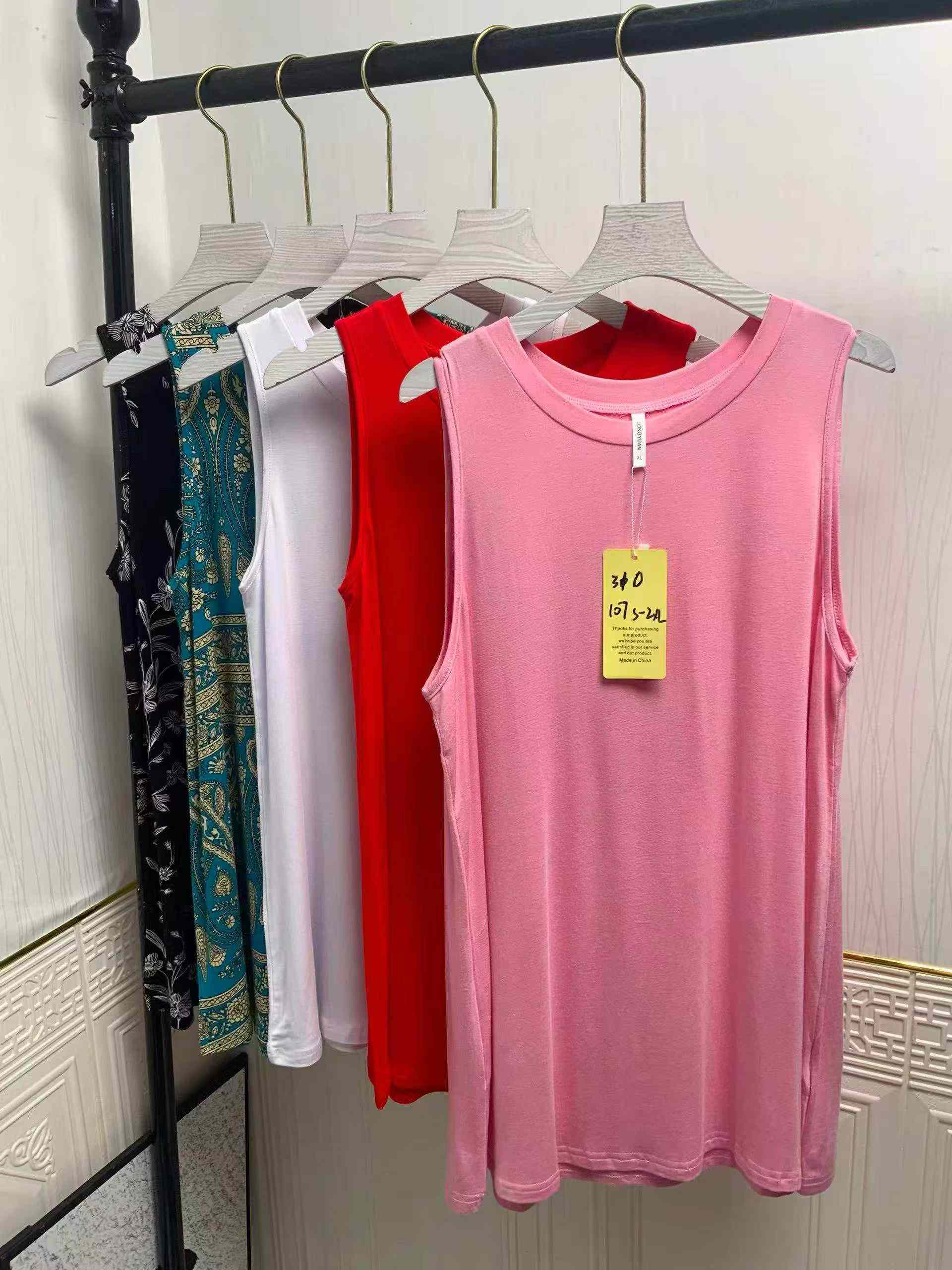 European American Plus Size Women's Modal Cotton Tank Tops 443pcs, S~2XL - Image 3