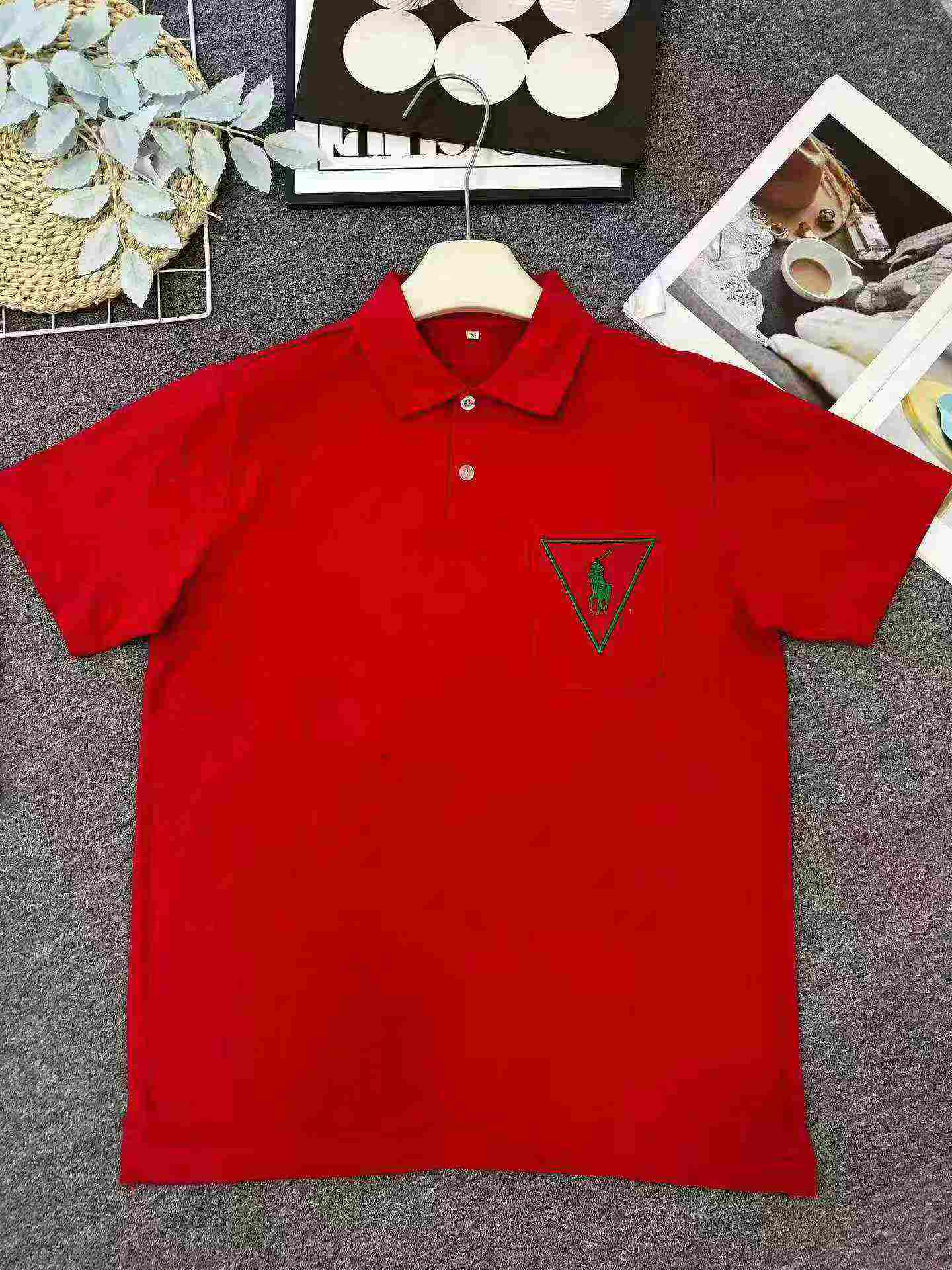 Camisas Polo Masculinas de Cor Sólida, com Manga Curta e Gola Lapela, Total de 2747 Peças - Image 4