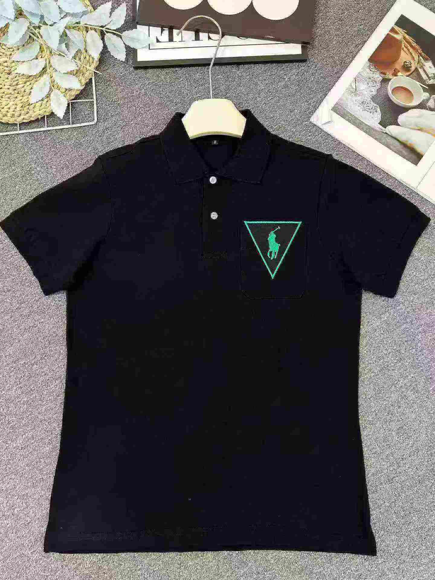 Camisas Polo Masculinas de Cor Sólida, com Manga Curta e Gola Lapela, Total de 2747 Peças - Image 5
