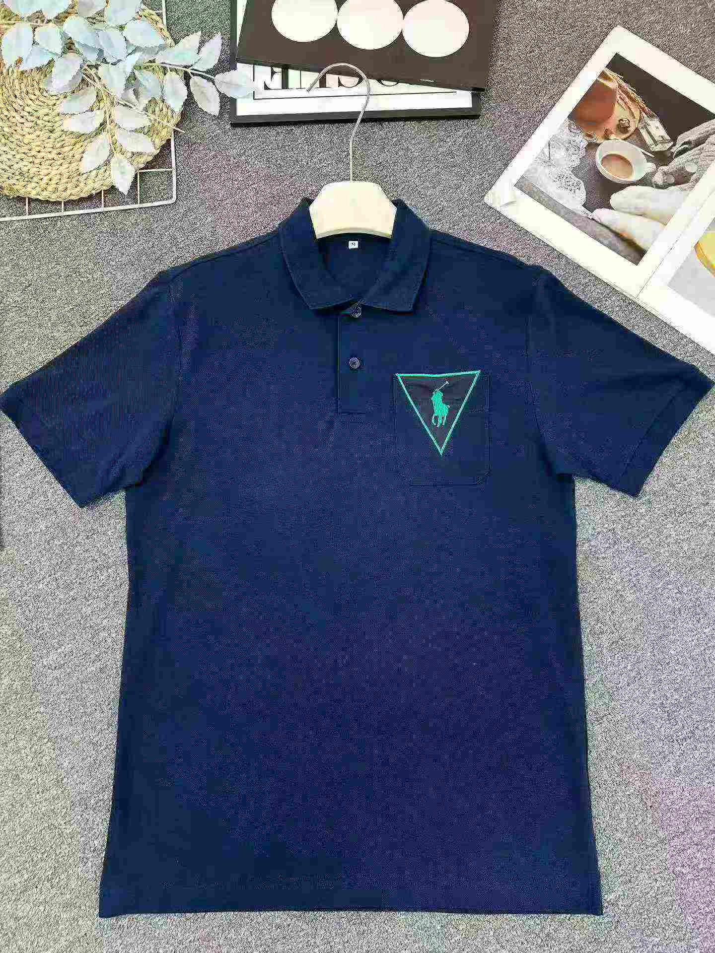 Camisas Polo Masculinas de Cor Sólida, com Manga Curta e Gola Lapela, Total de 2747 Peças - Image 6