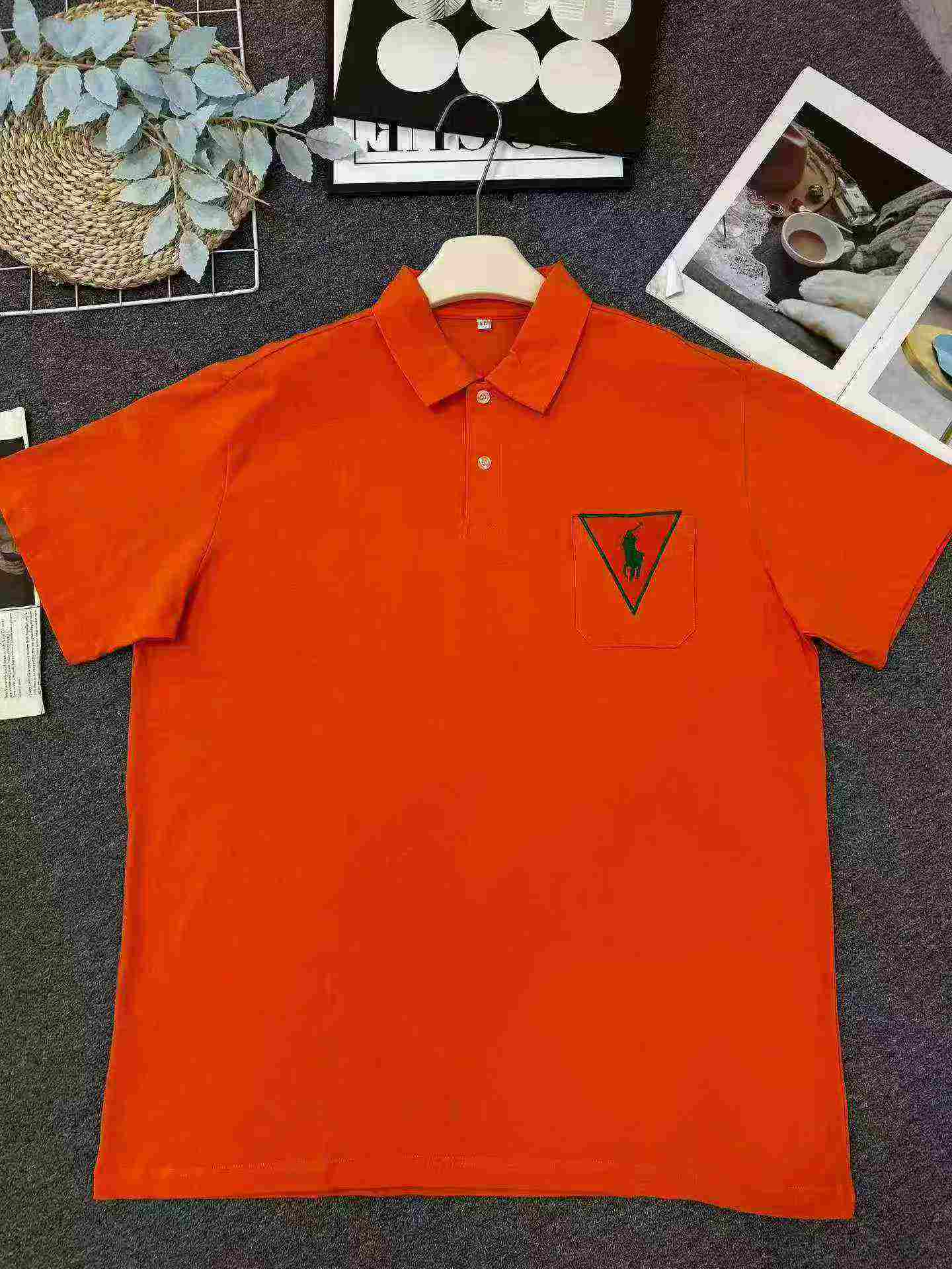 Camisas Polo Masculinas de Cor Sólida, com Manga Curta e Gola Lapela, Total de 2747 Peças - Image 7