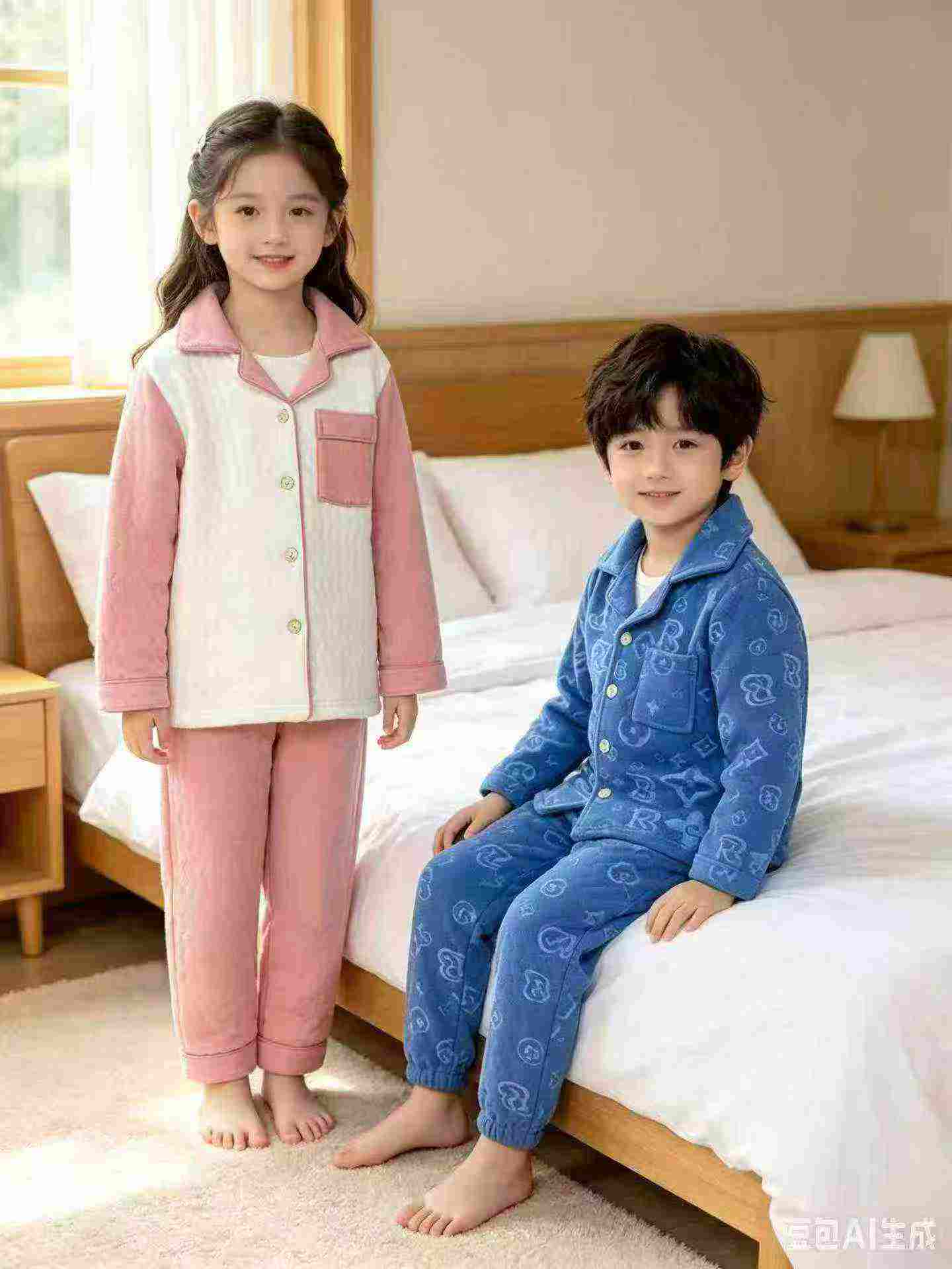 Setelan Kardigan Quilted Kualitas Tinggi untuk Anak Laki-laki & Perempuan, Ukuran 100-150, Sekitar 2800 Set - Image 2