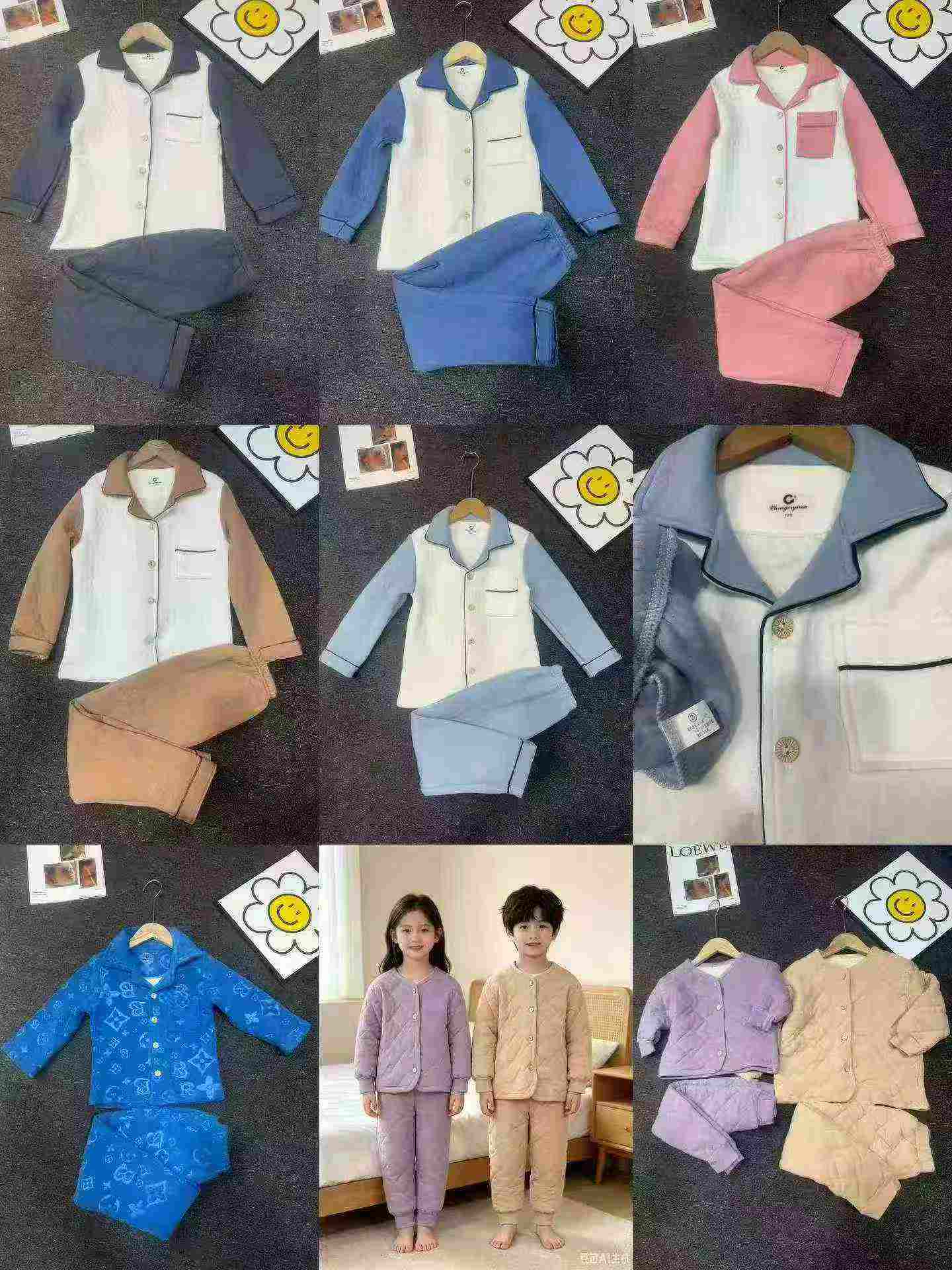 Setelan Kardigan Quilted Kualitas Tinggi untuk Anak Laki-laki & Perempuan, Ukuran 100-150, Sekitar 2800 Set - Image 4