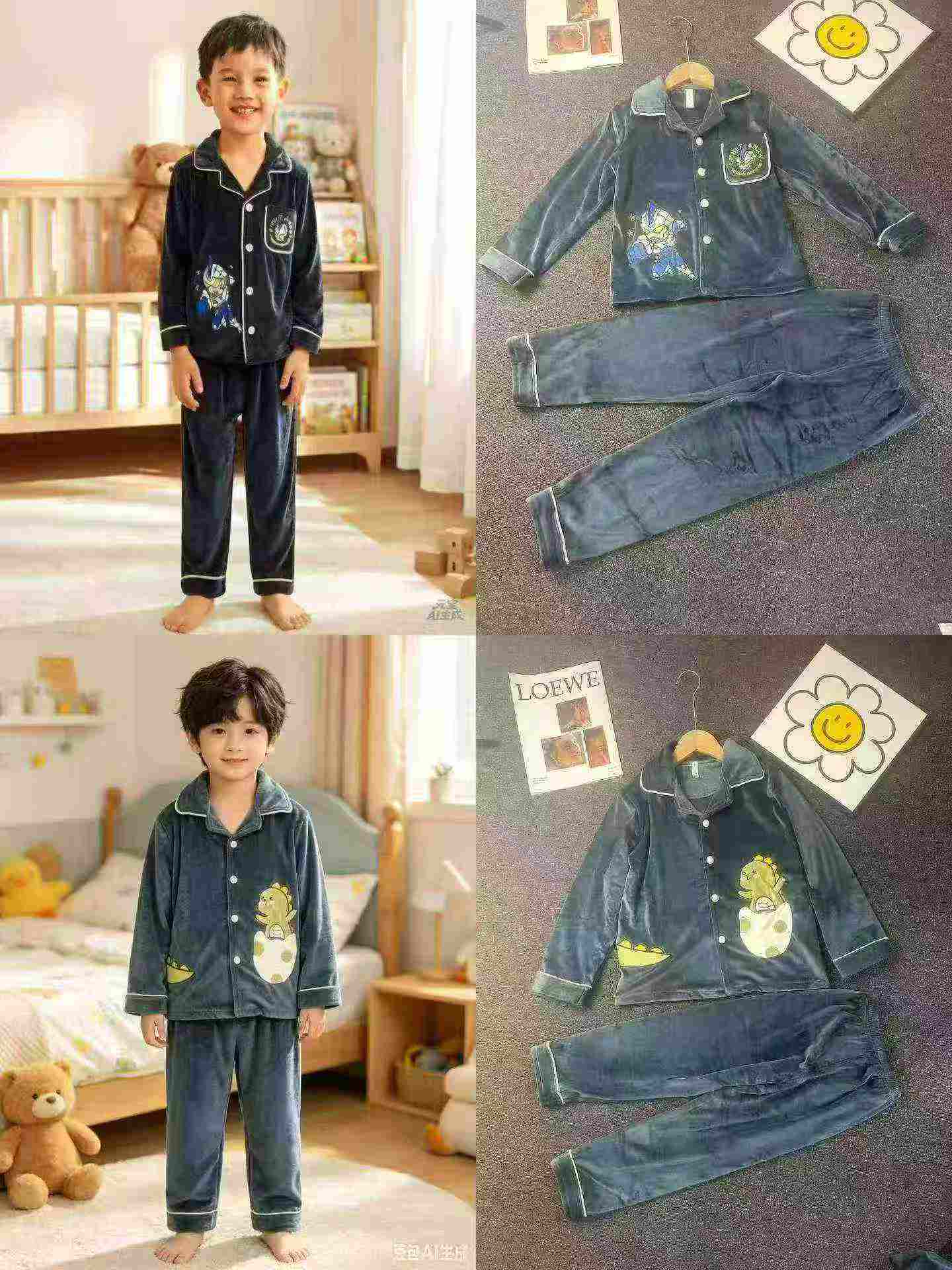 Setelan Kardigan Quilted Kualitas Tinggi untuk Anak Laki-laki & Perempuan, Ukuran 100-150, Sekitar 2800 Set - Image 6
