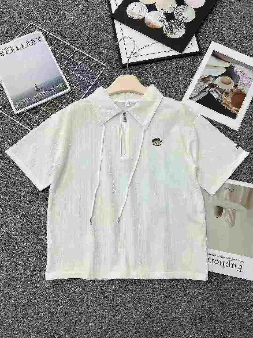 Women's Polo Collar Loose Short Sleeve T-shirt, 301 Pieces - Image 6