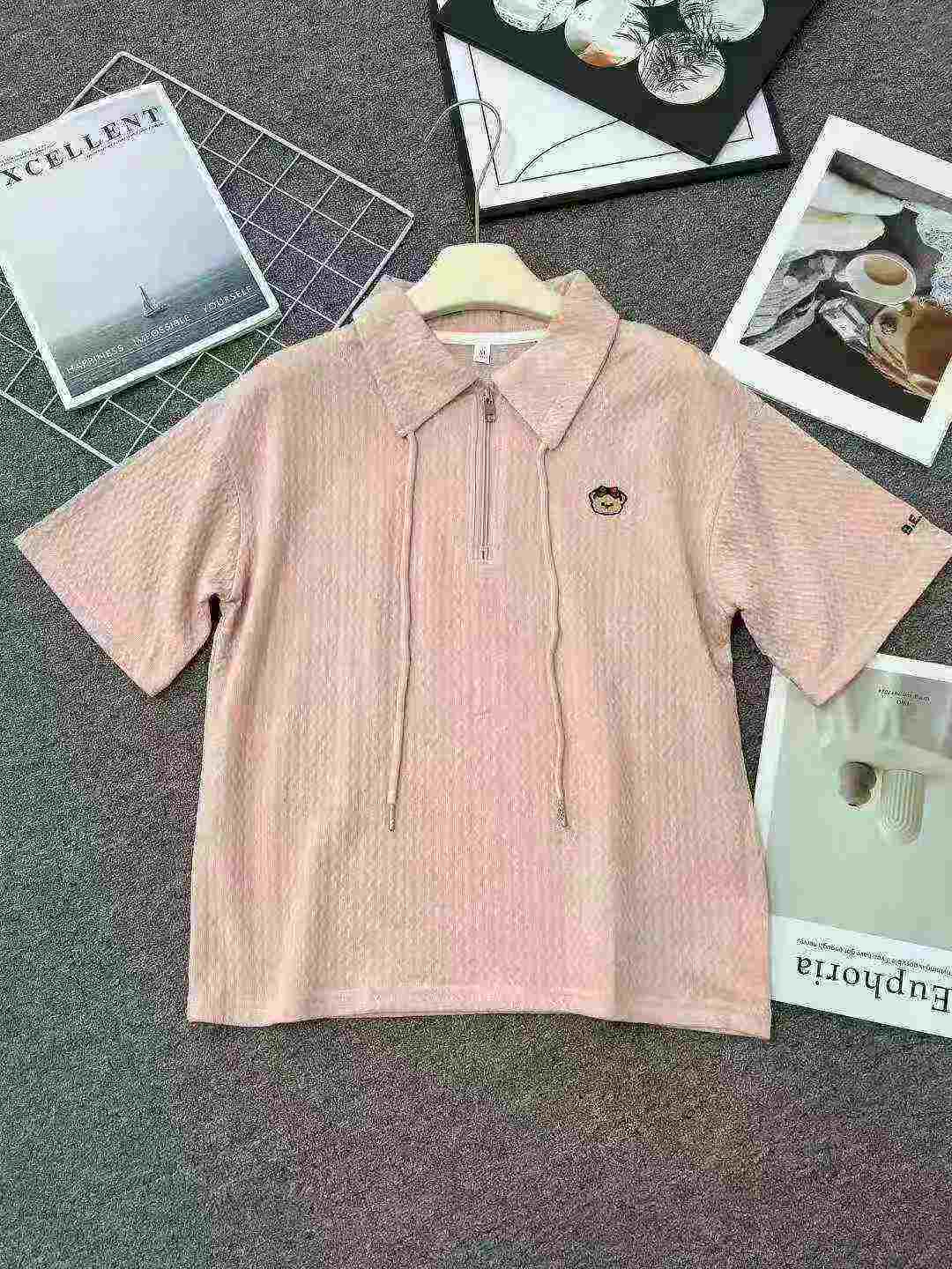 Women's Polo Collar Loose Short Sleeve T-shirt, 301 Pieces - Image 7