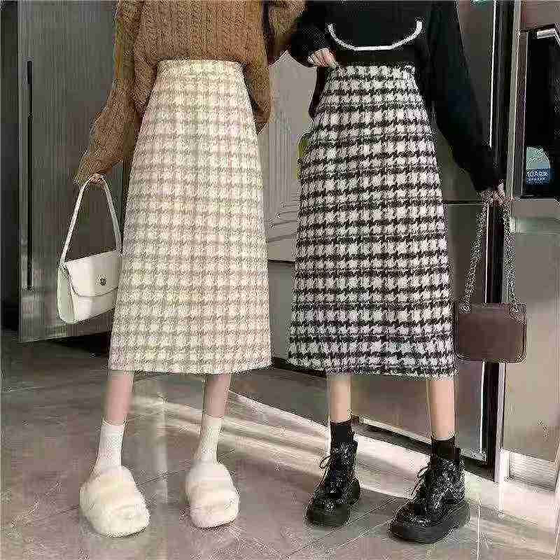 1007 Pcs Women's Tweed Boucle A-line Skirts - Image 2