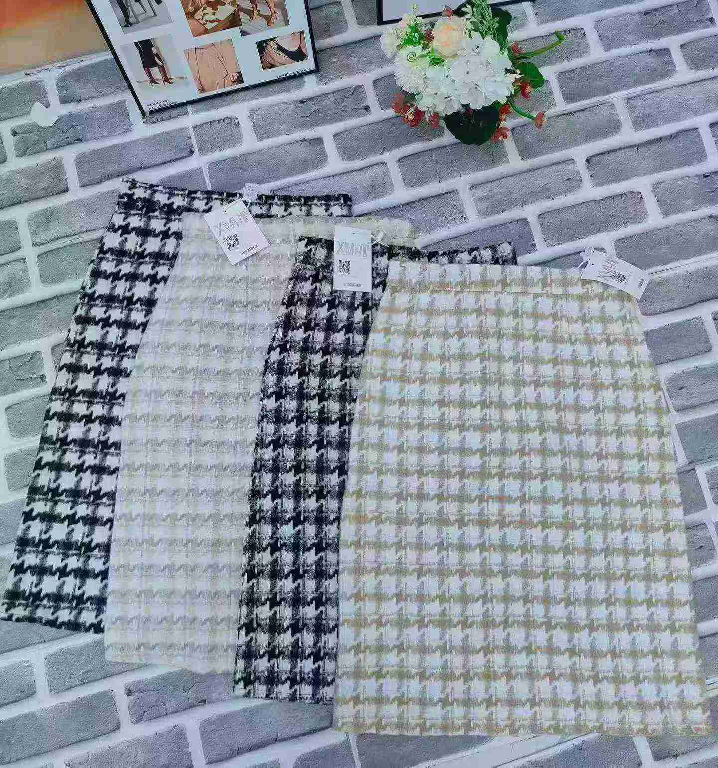 1007 Pcs Women's Tweed Boucle A-line Skirts - Image 6