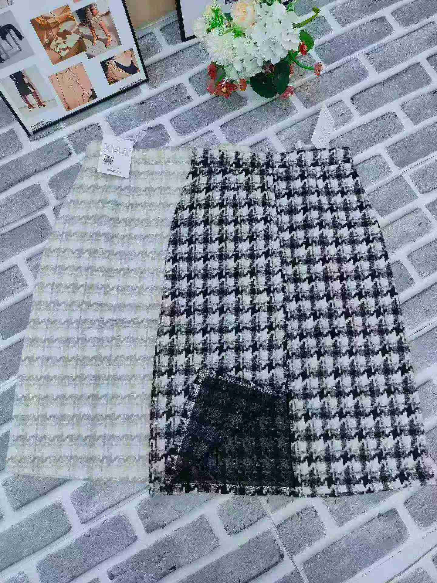 1007 Pcs Women's Tweed Boucle A-line Skirts - Image 8
