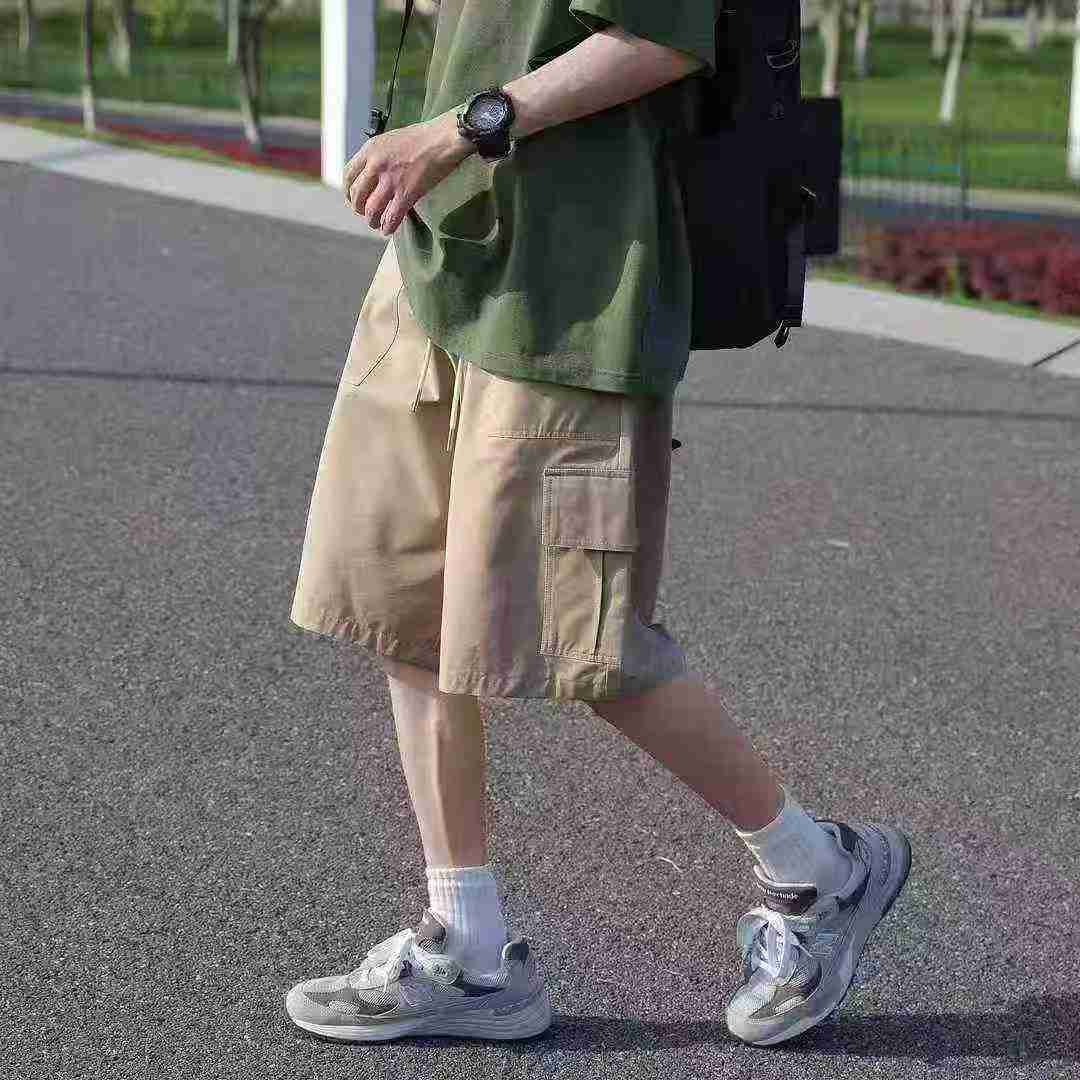 970 chiếc quần short lao động mùa hè dành cho nam, chất liệu vải cotton chéo, kiểu dáng rộng, cỡ lớn - Image 4