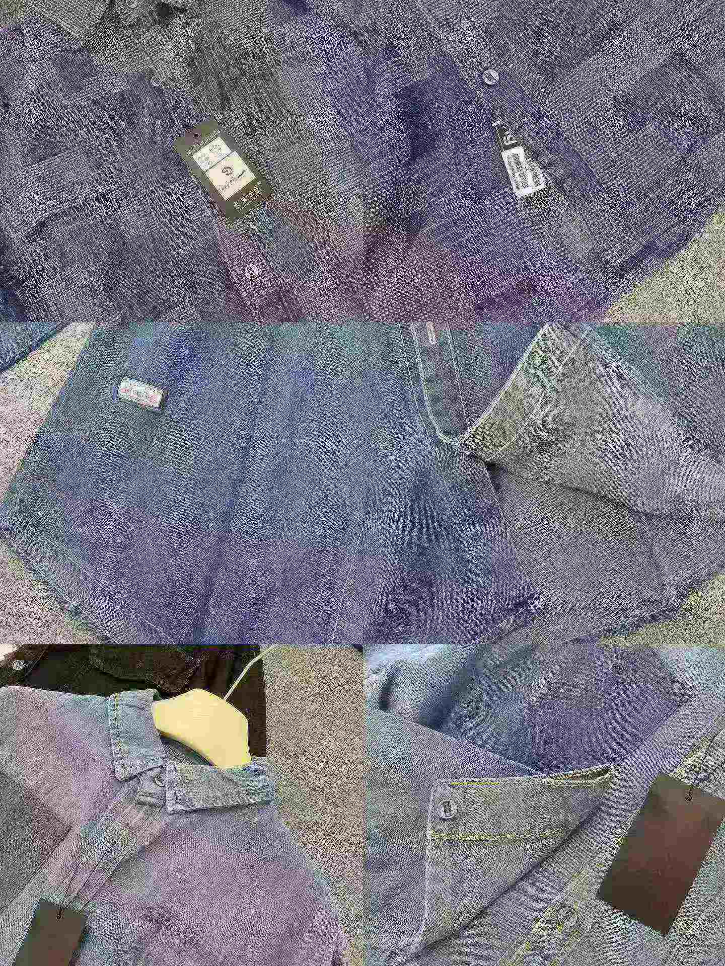 Jaket Kemeja Denim Pria Trendy dari Pabrik Asli, Total 1436 Potong - Image 9
