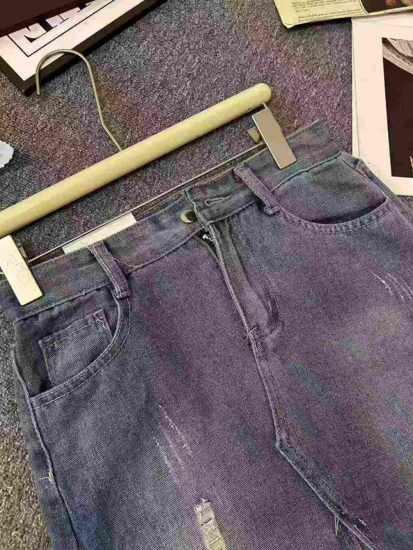 Plus Size Women High Waist Split Denim Midi Skirt 301 Pieces Full Clearance - Image 6