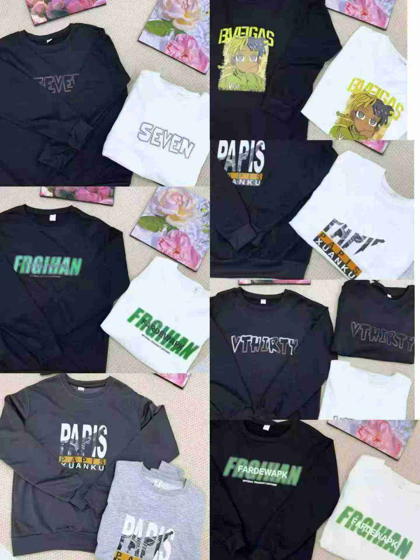 2281 ชิ้น เสื้อสเวตเตอร์คอกลมลายพิมพ์สไตล์ลำลองสำหรับผู้ชาย ฤดูใบไม้ผลิและฤดูใบไม้ร่วง - Image 2