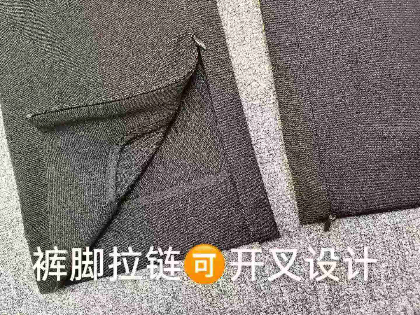 333 Peças Calças Pretas Retas de Alta Qualidade da Marca Yesha de Shenzhen com Cintura Ajustável - Image 8