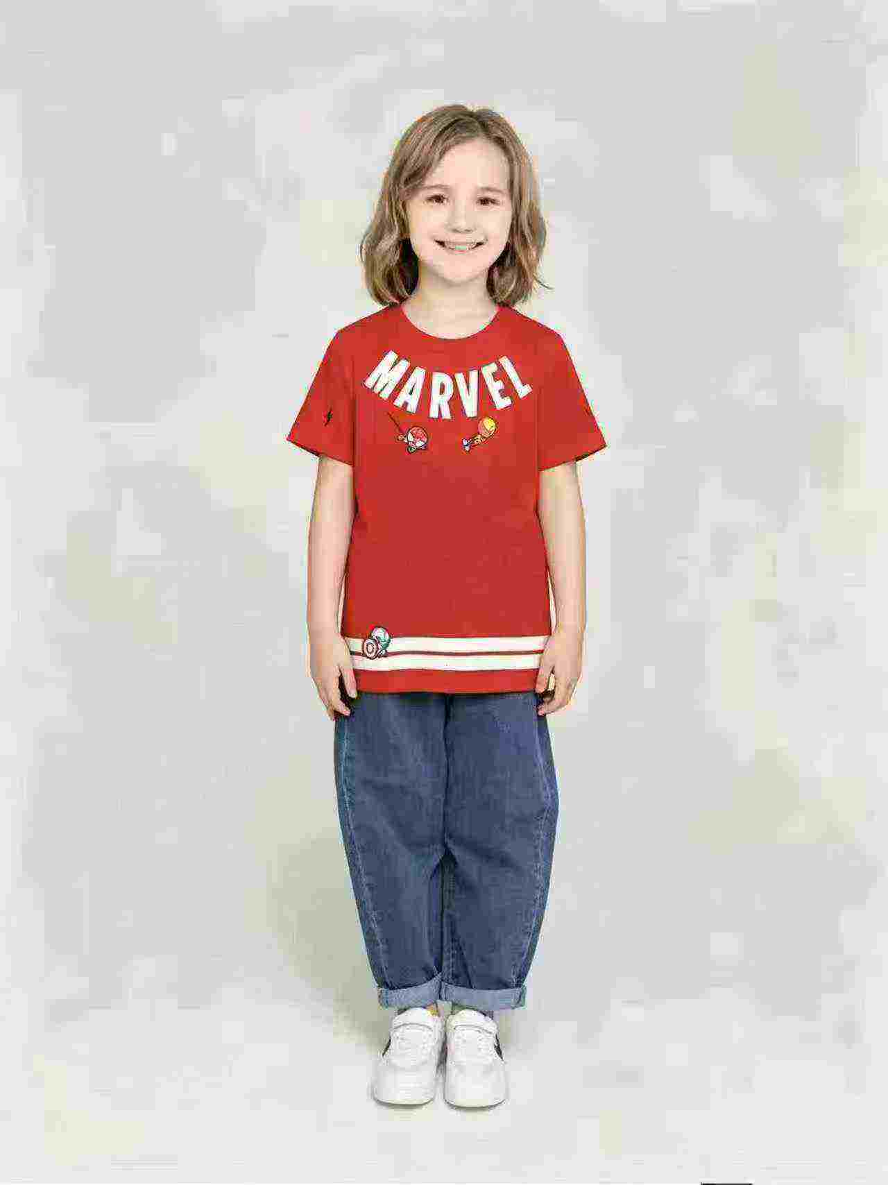 4000 Piezas de Camisetas de Algodón de Manga Corta para Niños, Talla 7Y-16Y - Image 2