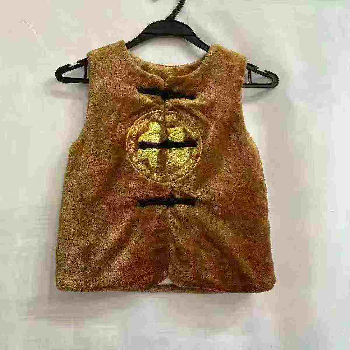 Rompi Hanfu gaya Cina berlapis fleece untuk kanak-kanak, Sut Tang perayaan musim sejuk, 1000000 keping, Saiz S-2XL, Pembungkusan Individu - Image 4